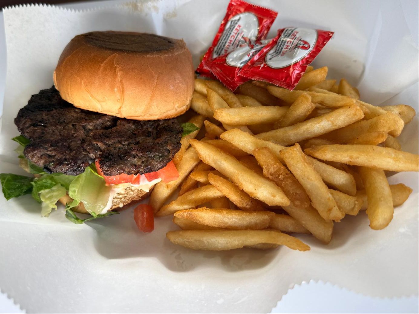 Hamburger W/ Fries.
