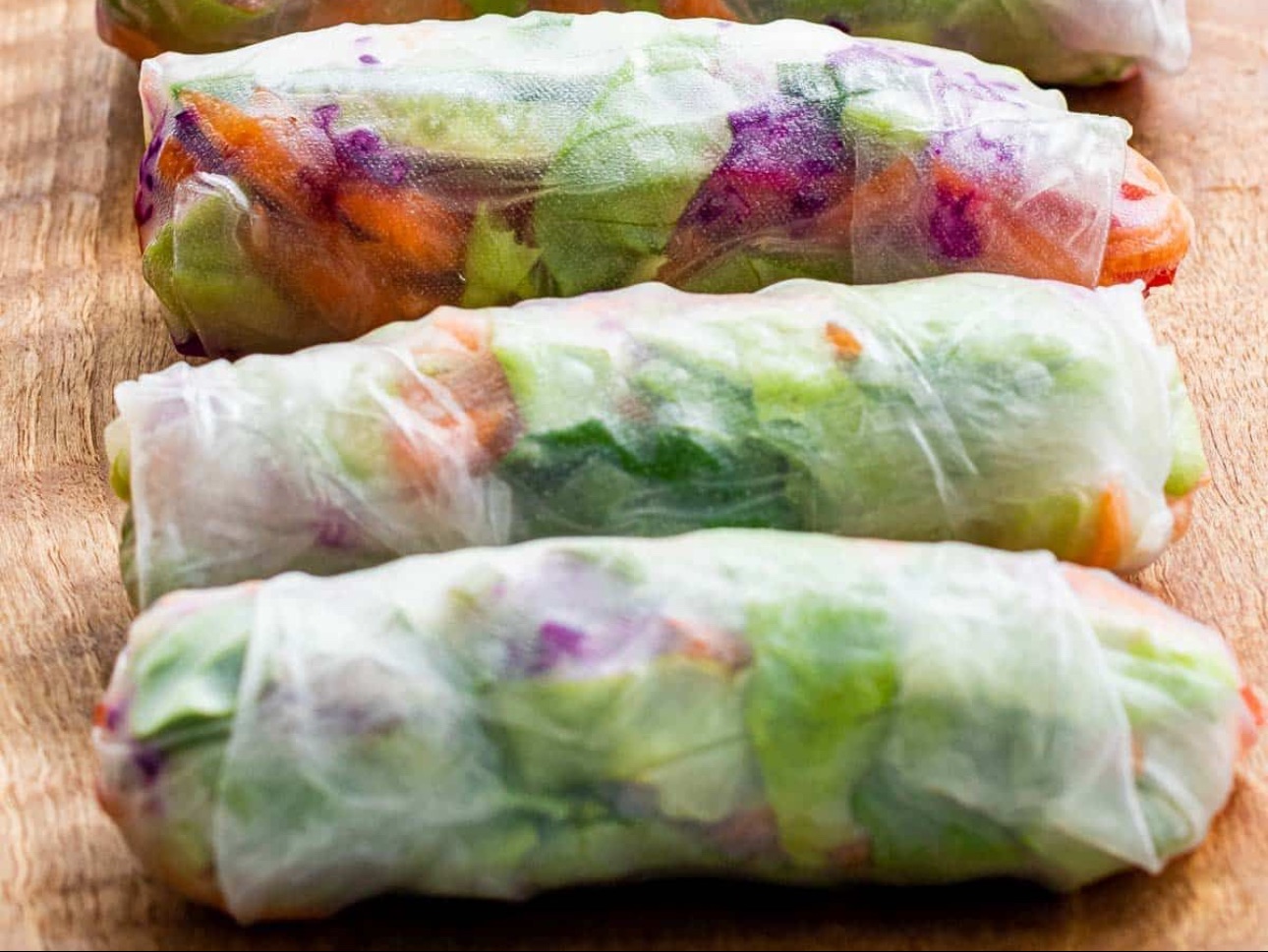 48 Vegetarian Fresh Spring Rolls.