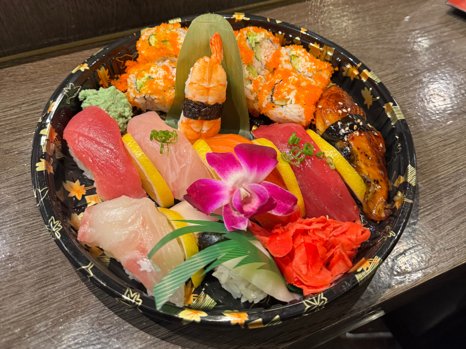 Dinner Sushi with California Roll.