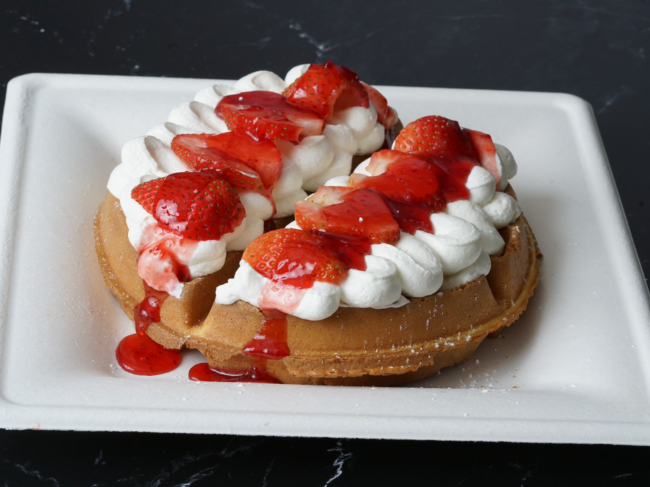 Strawberry Cheese Waffle.