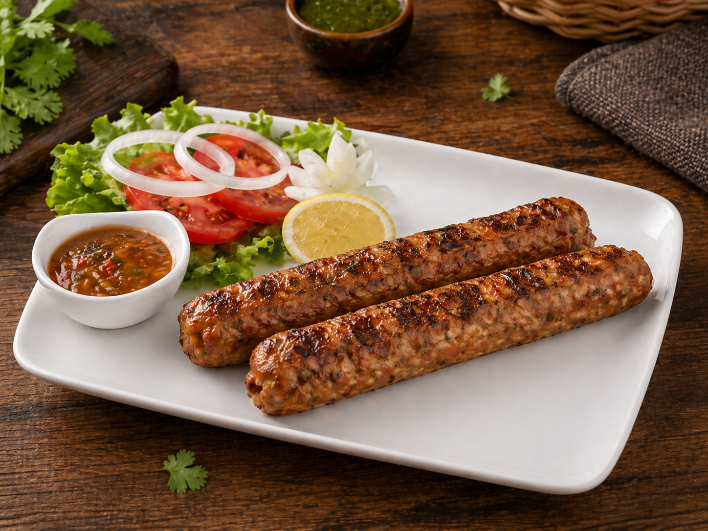 Chicken Seekh Kabob.