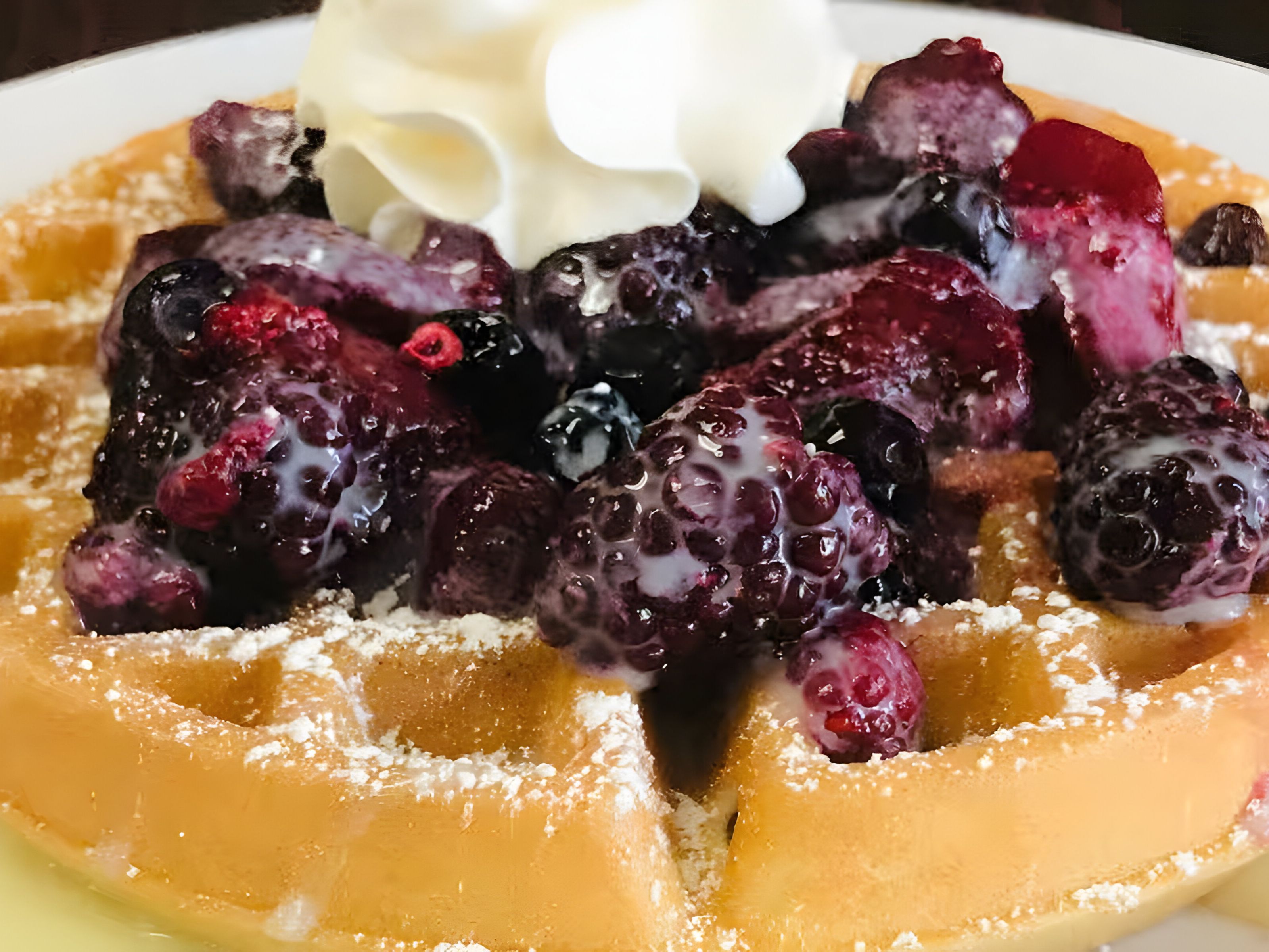 Mixed Berries Waffle.