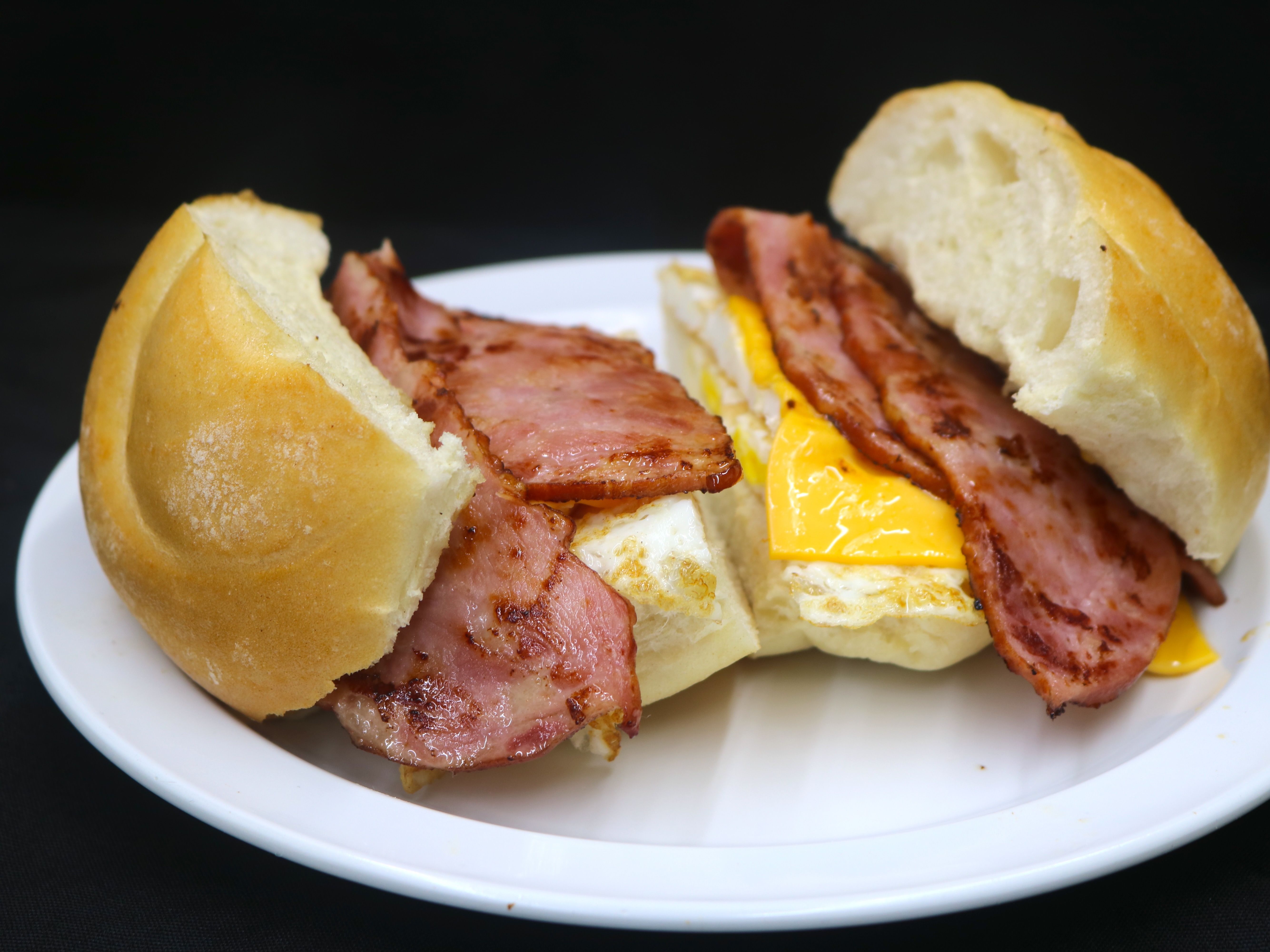 Turkey Bacon, Egg, Cheese Sandwich.