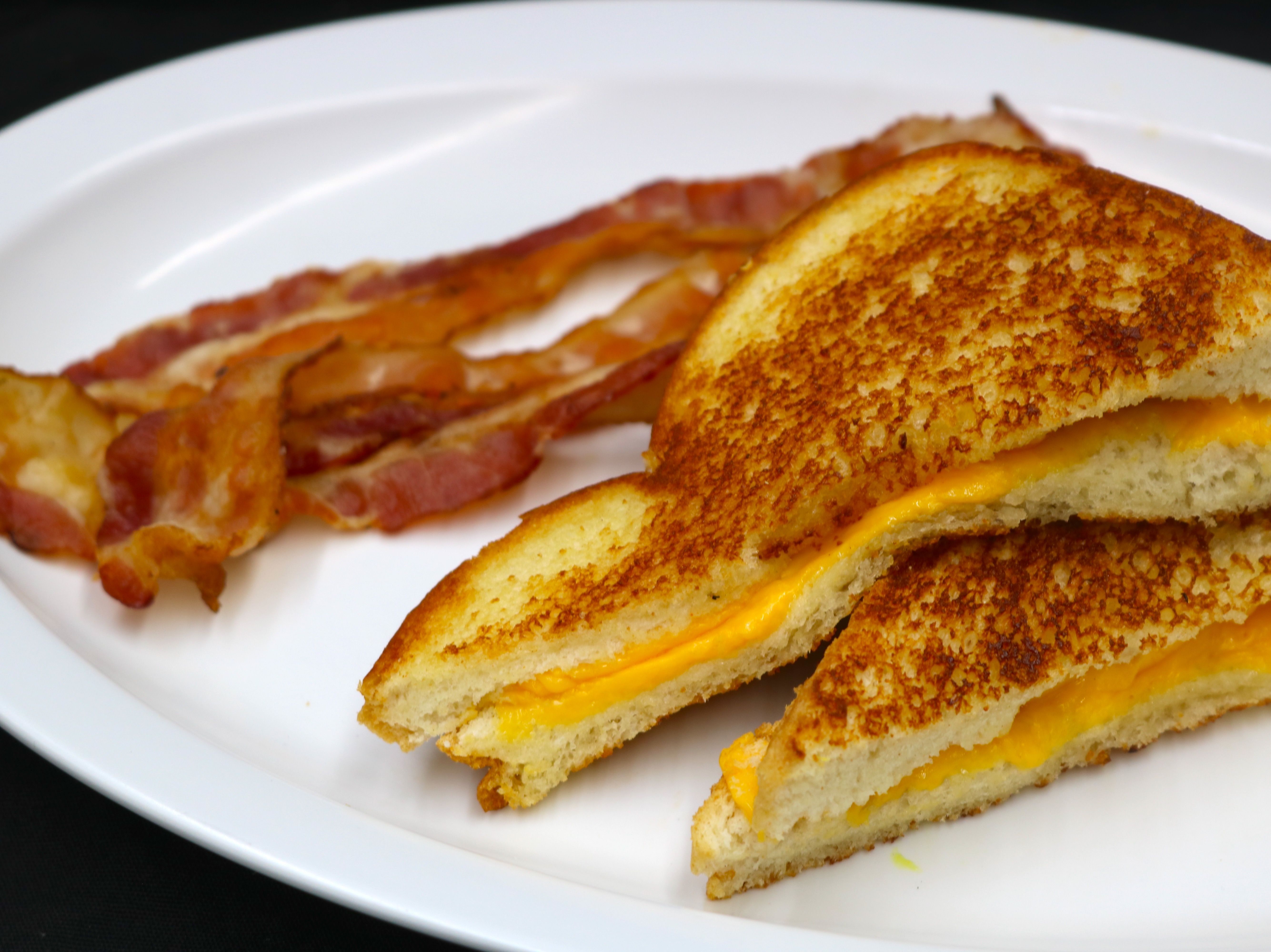 Grilled Cheese Bacon Sandwich.