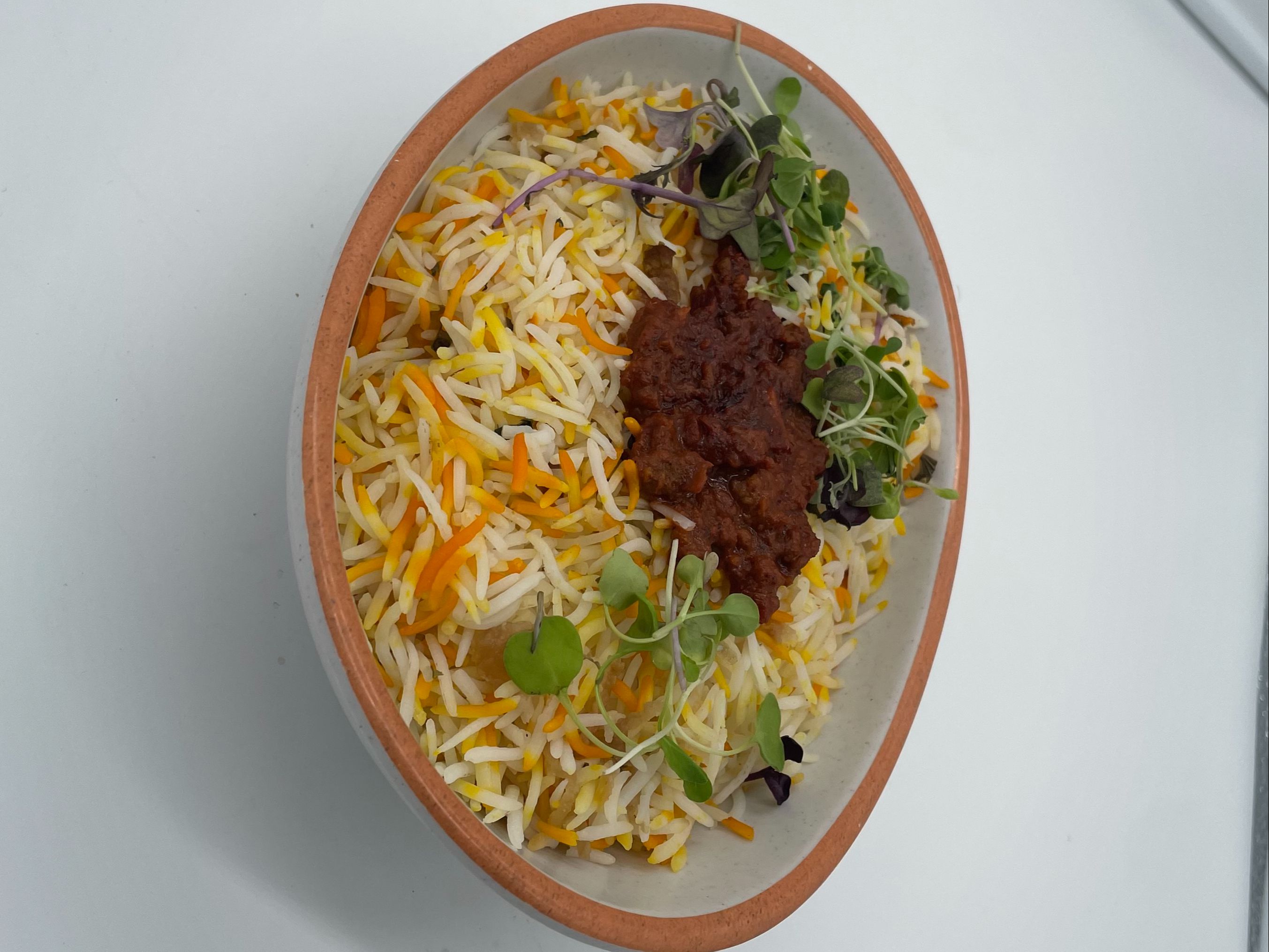 Goat Keema Biryani.
