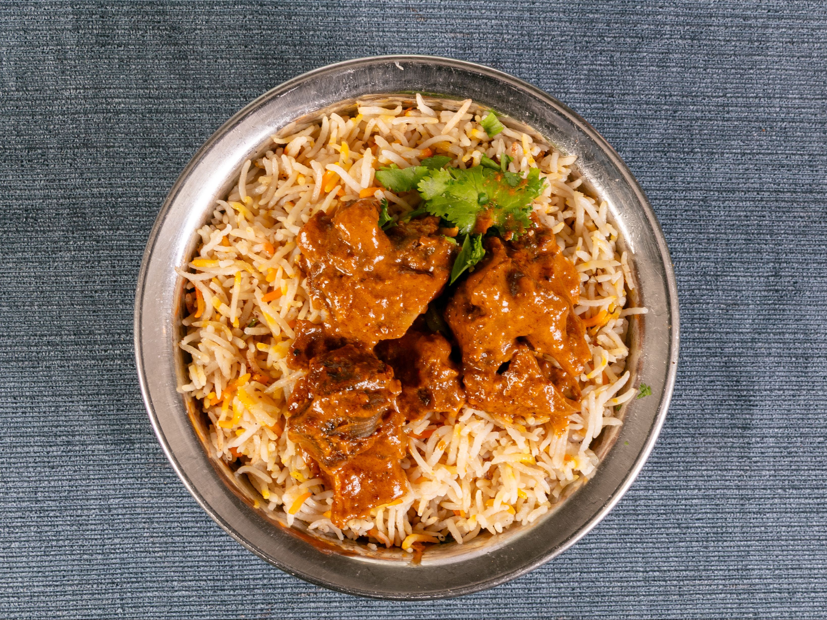 Goat Dum Biryani.