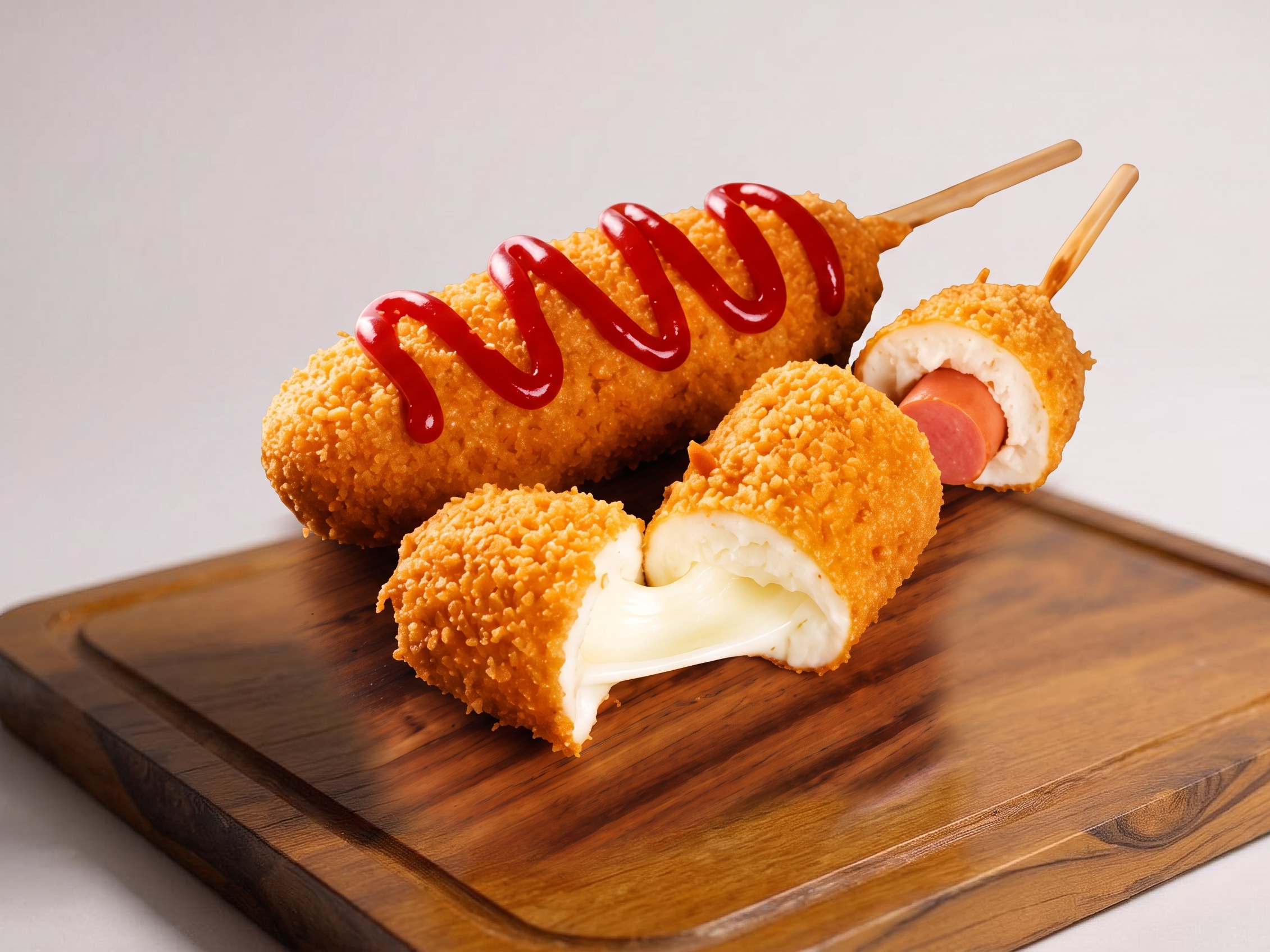 2 Mozzarella Cheese Fishcake Corndog