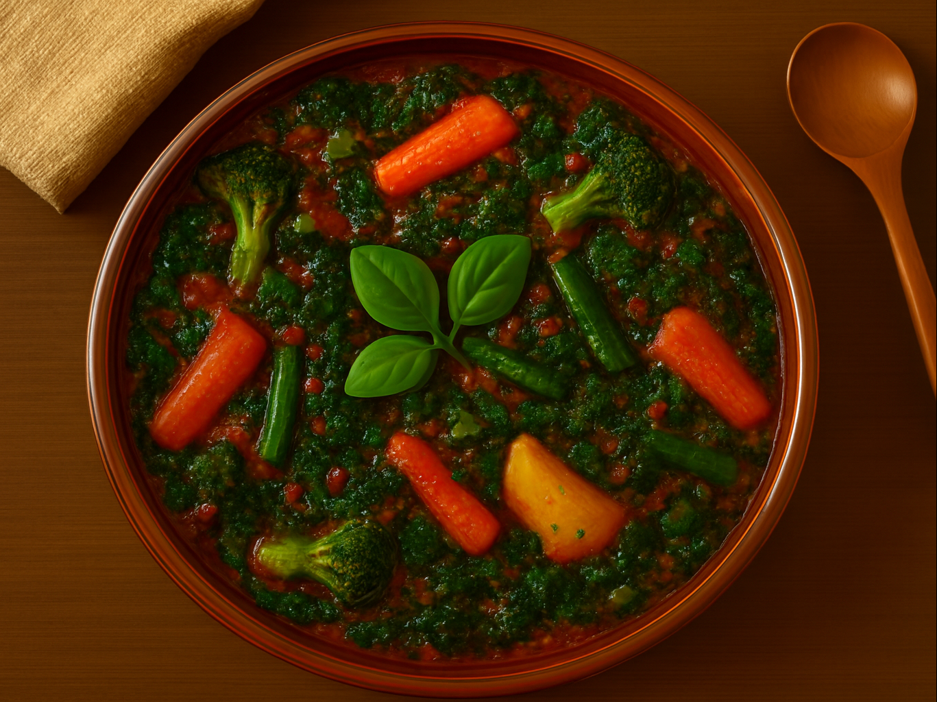 Vegetable Saag (V, GF, NF, DF).