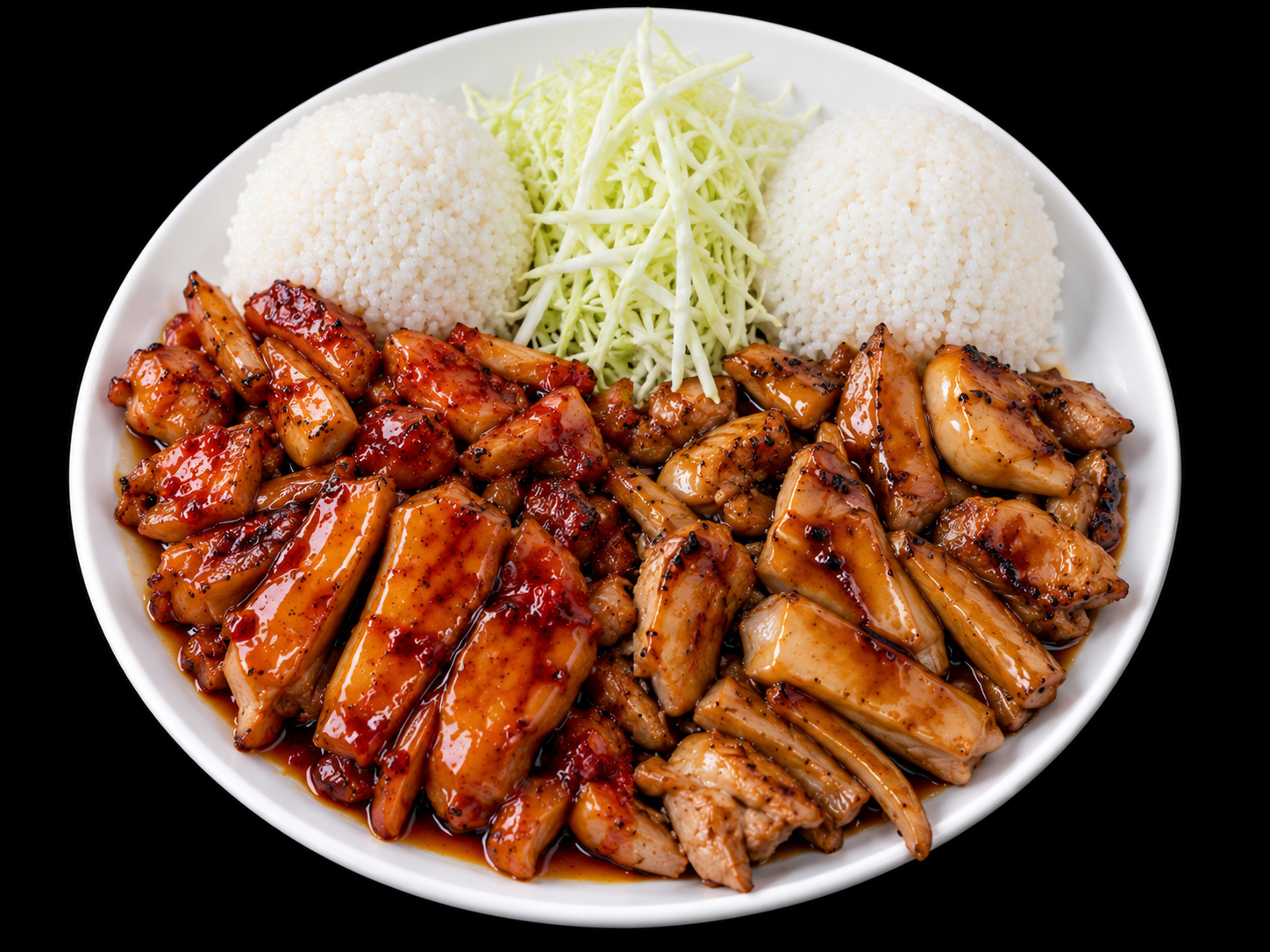 Chicken Teriyaki + Spicy Chicken Teriyaki.