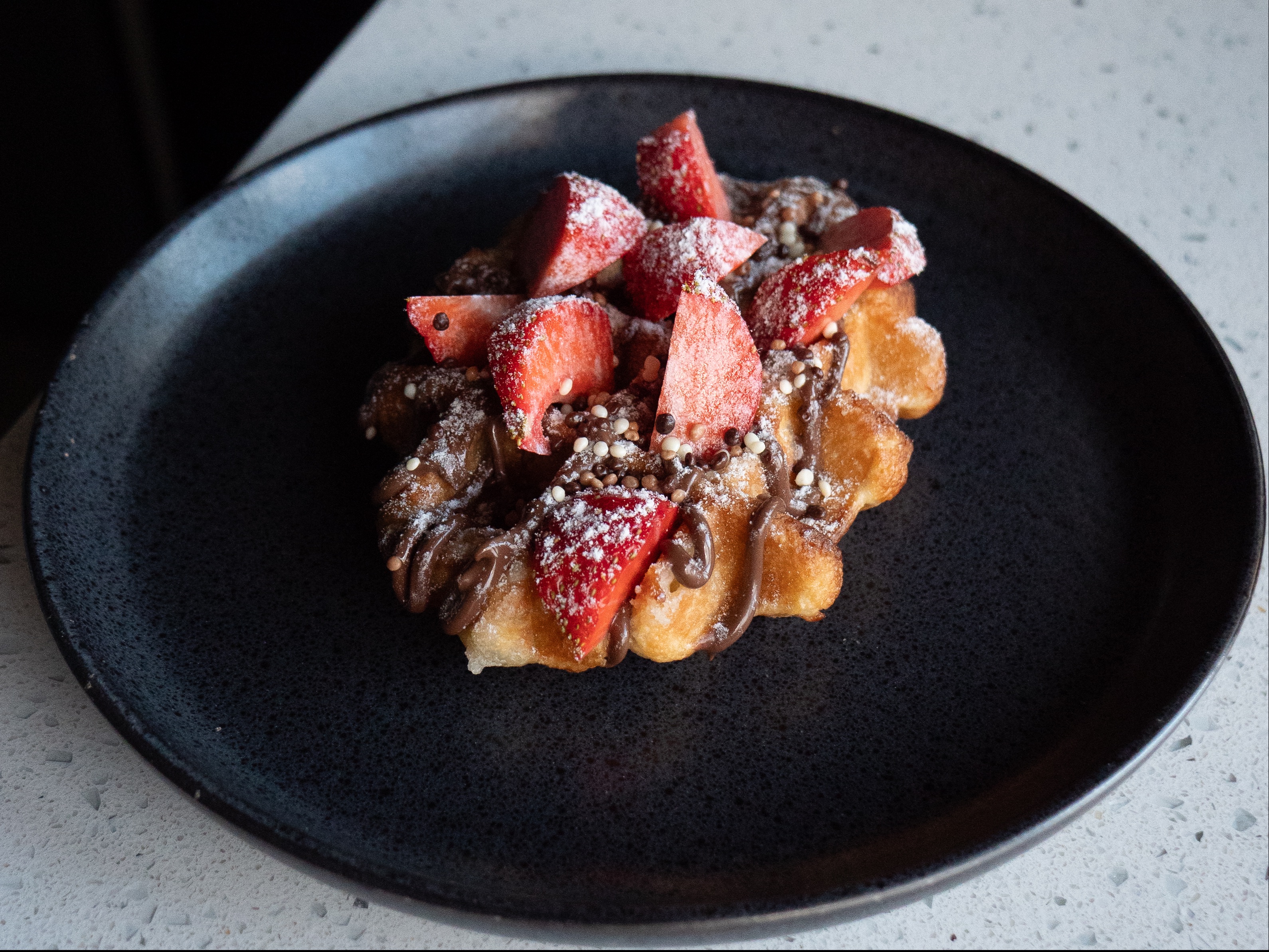Strawberry Nutella Waffle.