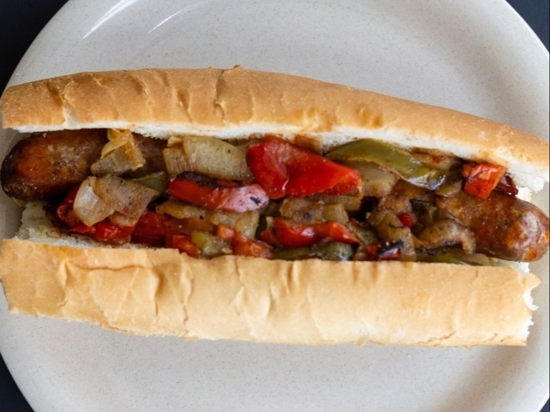 Smithmyer's Hot Sausage Sammich.