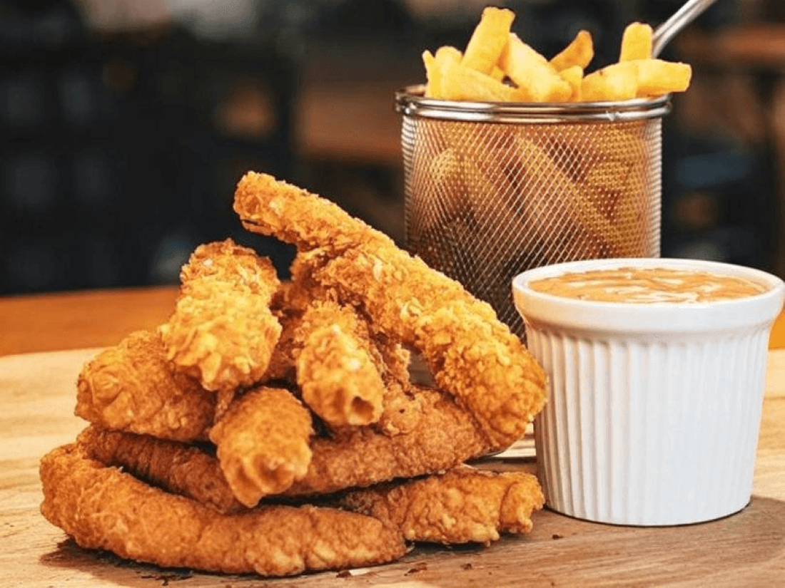 Kids Chicken Tenders & Fries.