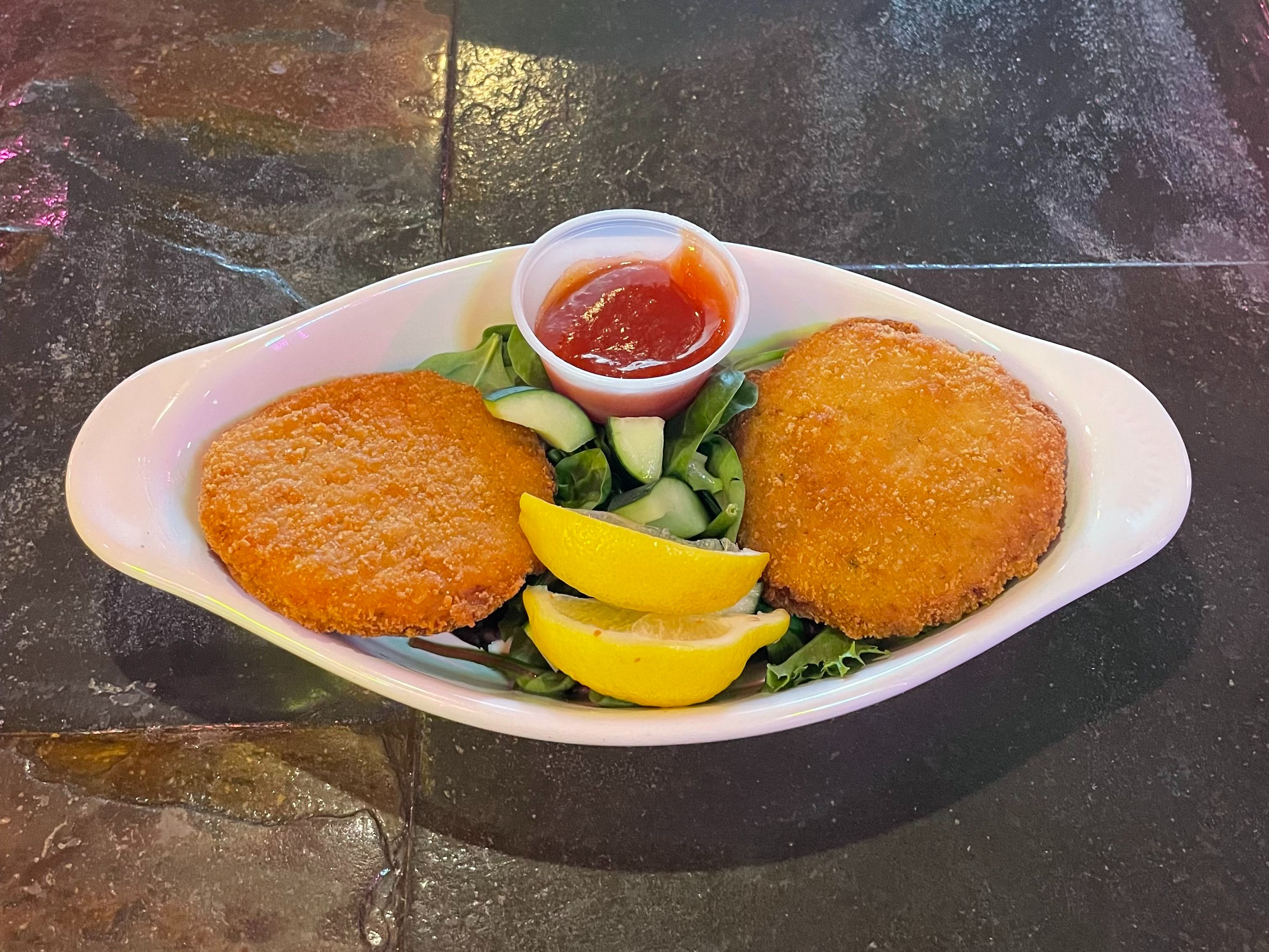 Crab Cakes.
