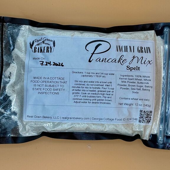 Real Grain Bakery Spelt Ancient Grain Pancake Mix (Available Saturday)