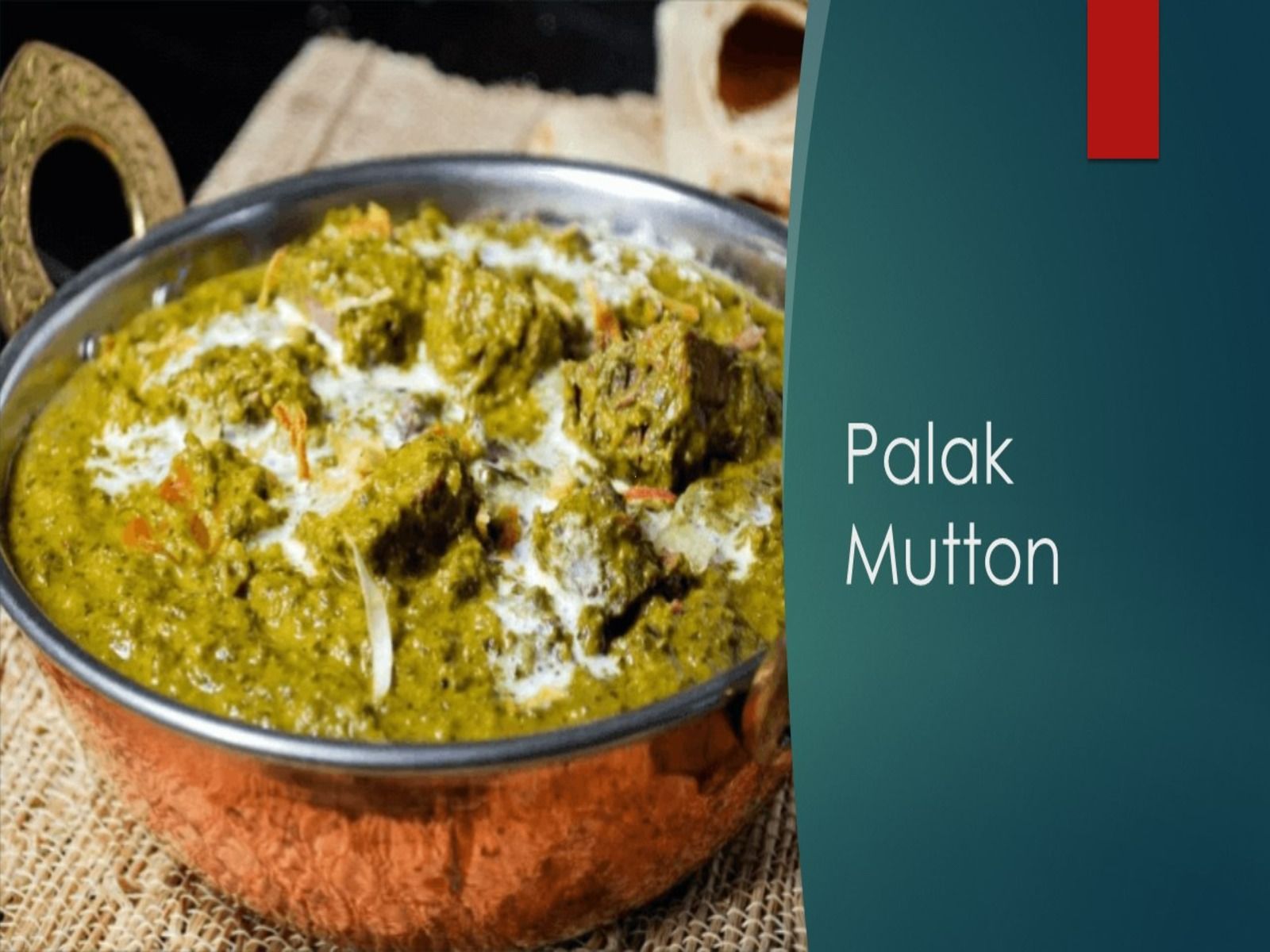 Palak Mutton.