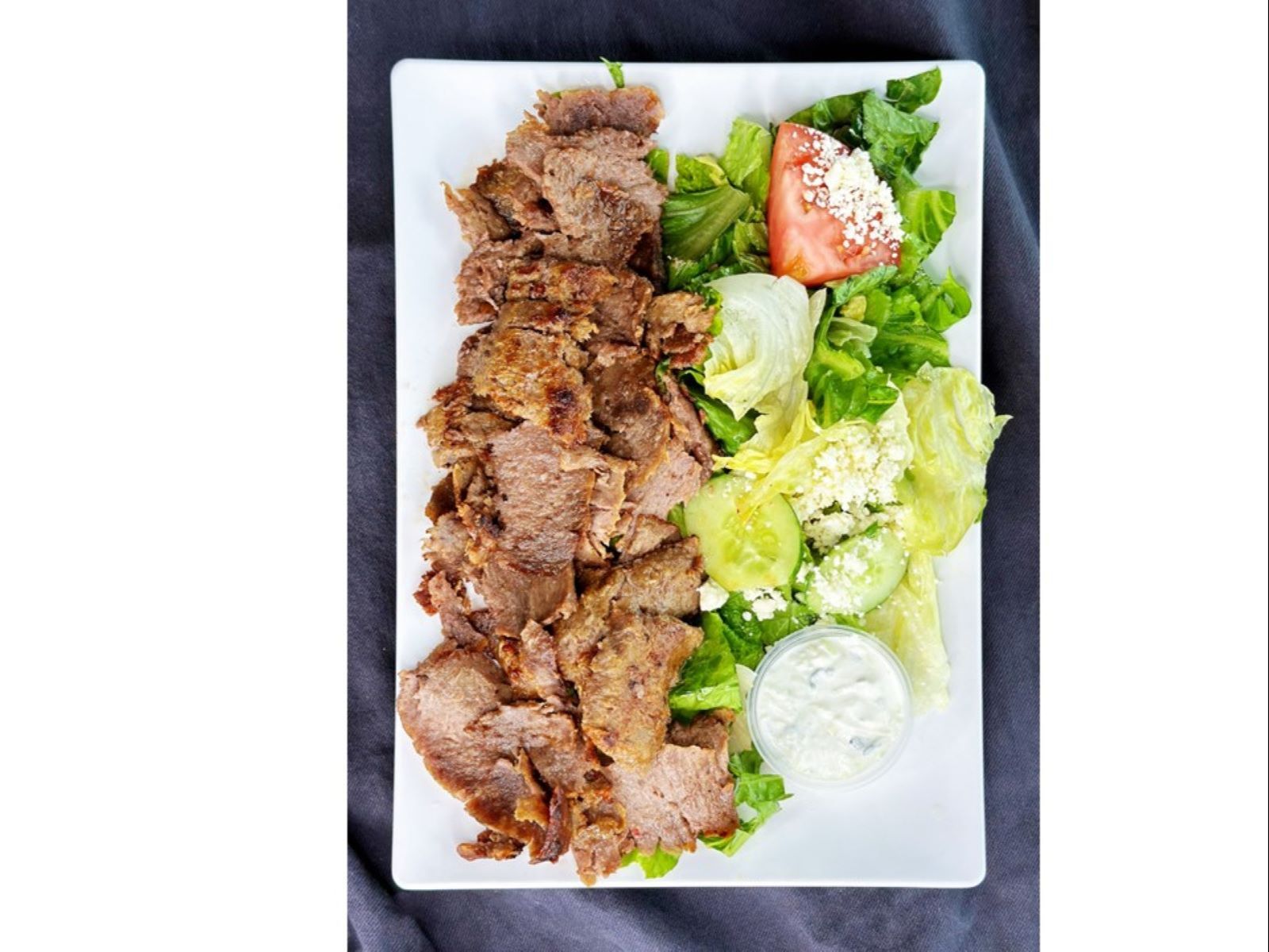 Doner Kebab  Over Salad.