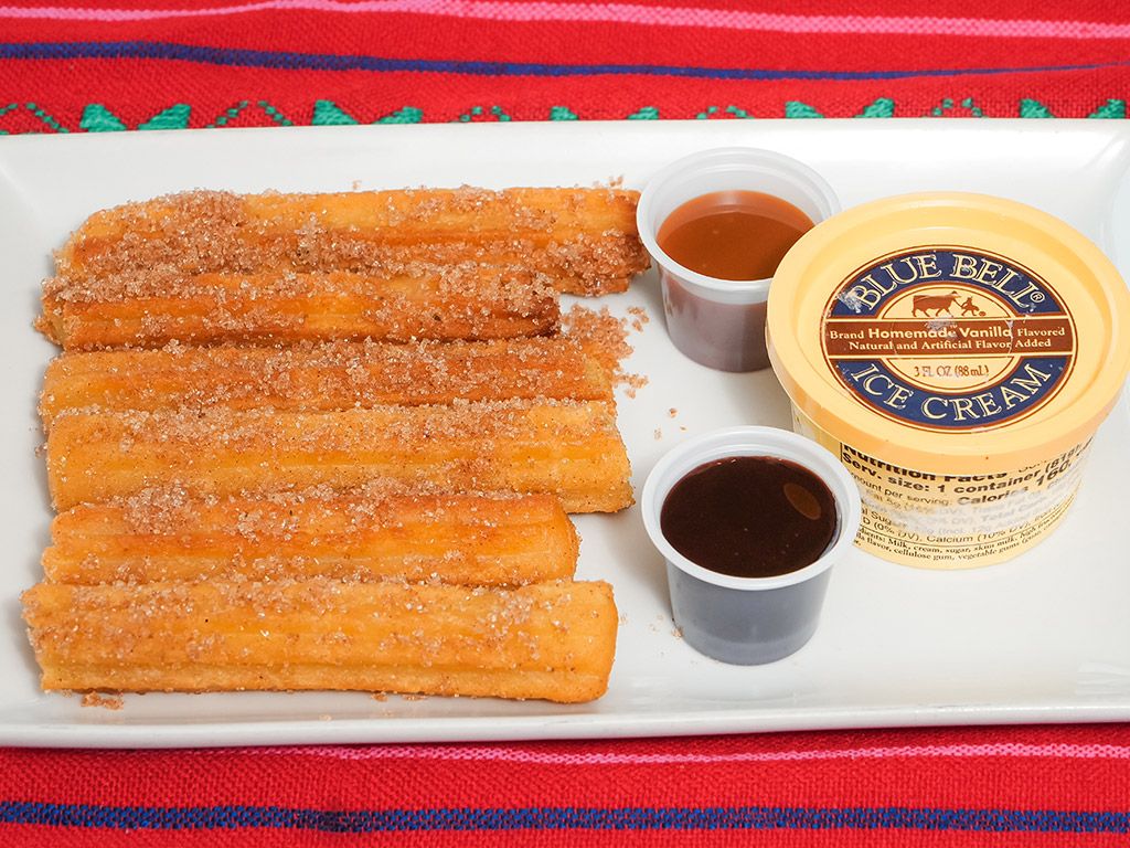 Mexican Churros with Ice Cream.
