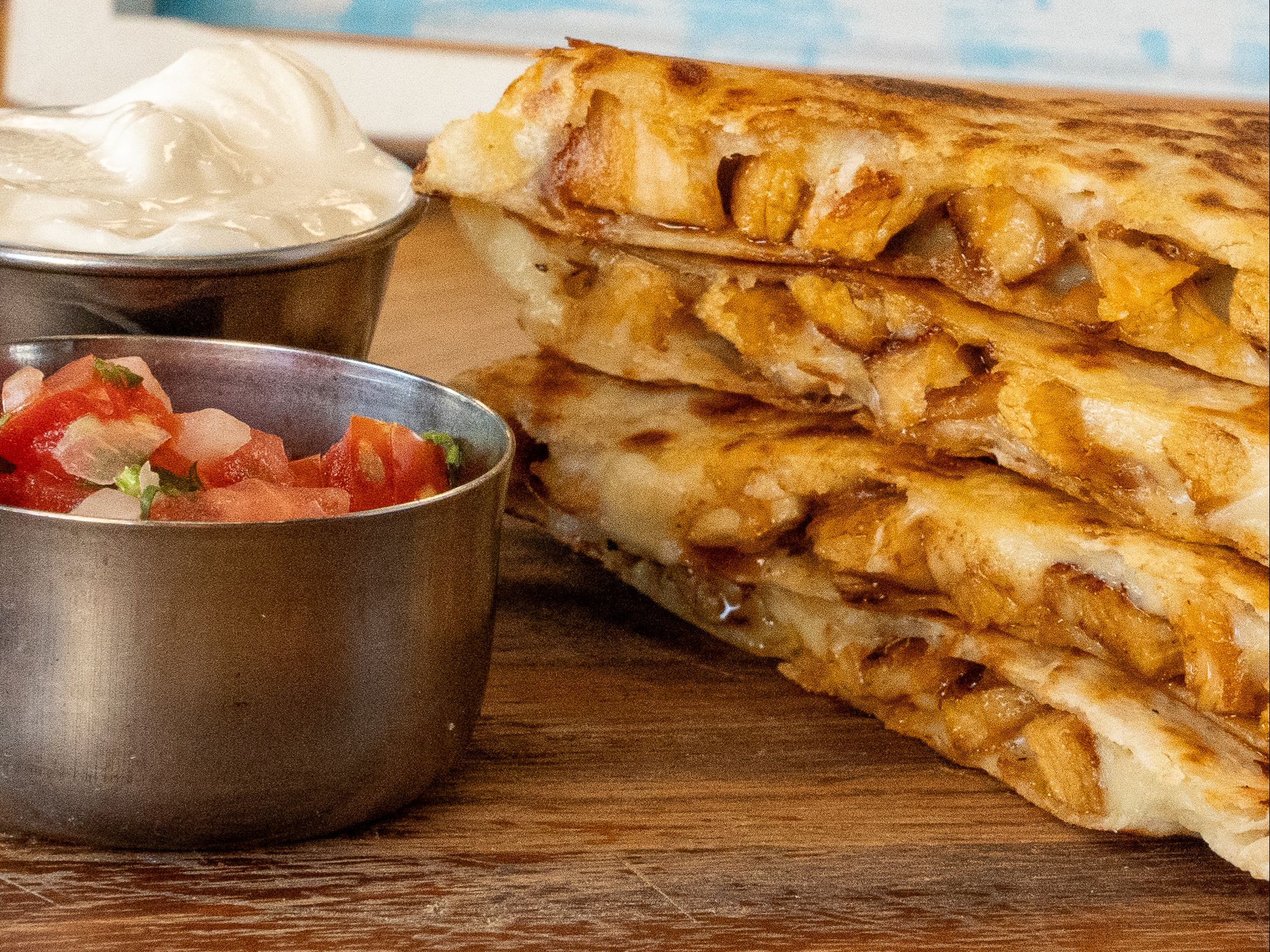 Chicken BBQ Quesadilla.
