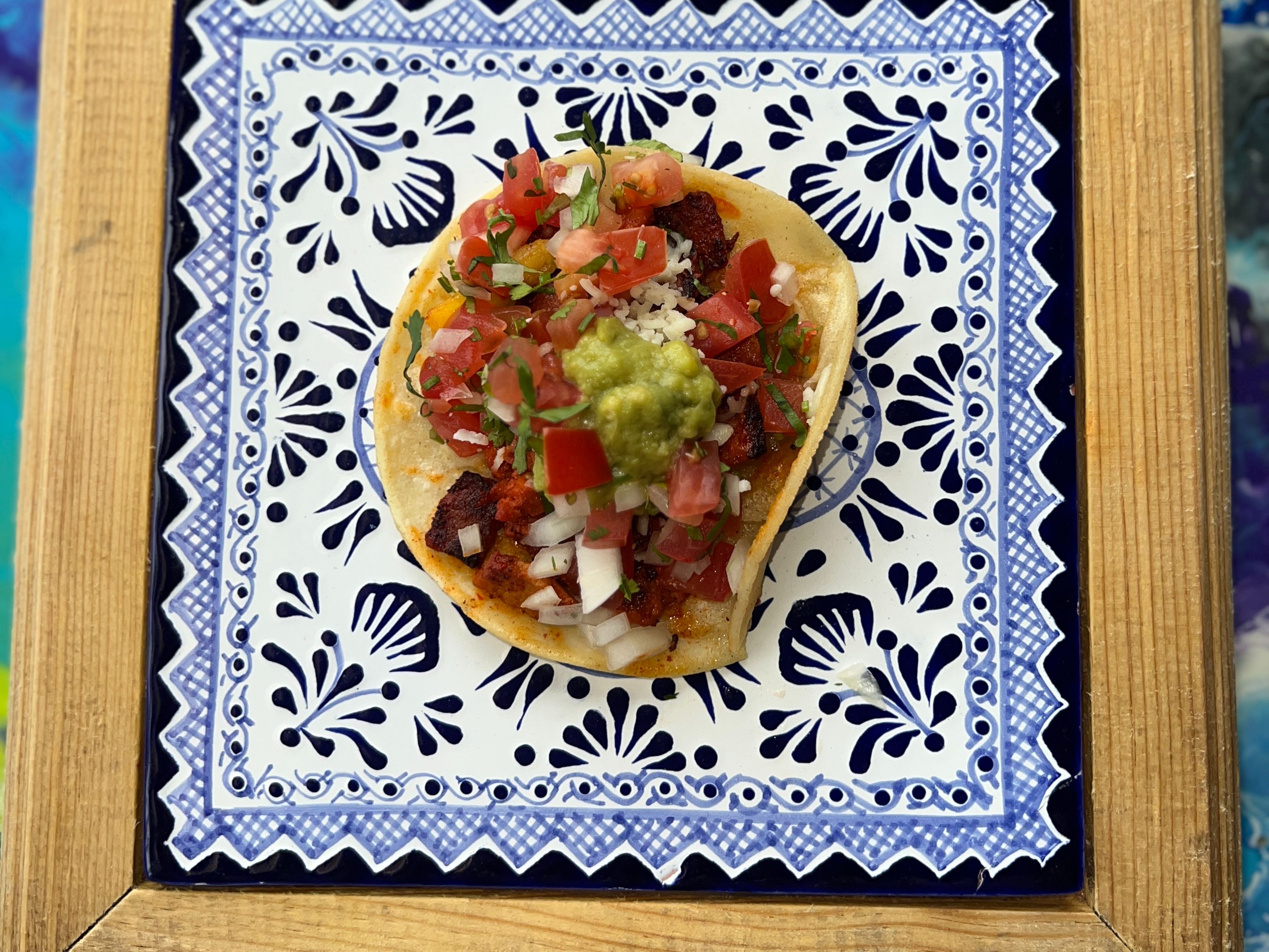 Surf & Turf (Mar y Tierra) Tacos al Queso.