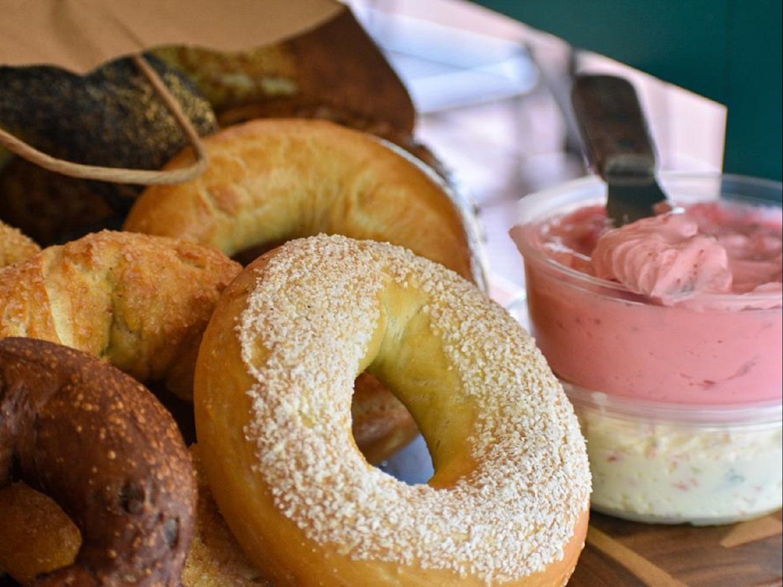 BAKERS DOZEN W/CREAM CHEESE + COFFEE BOX.