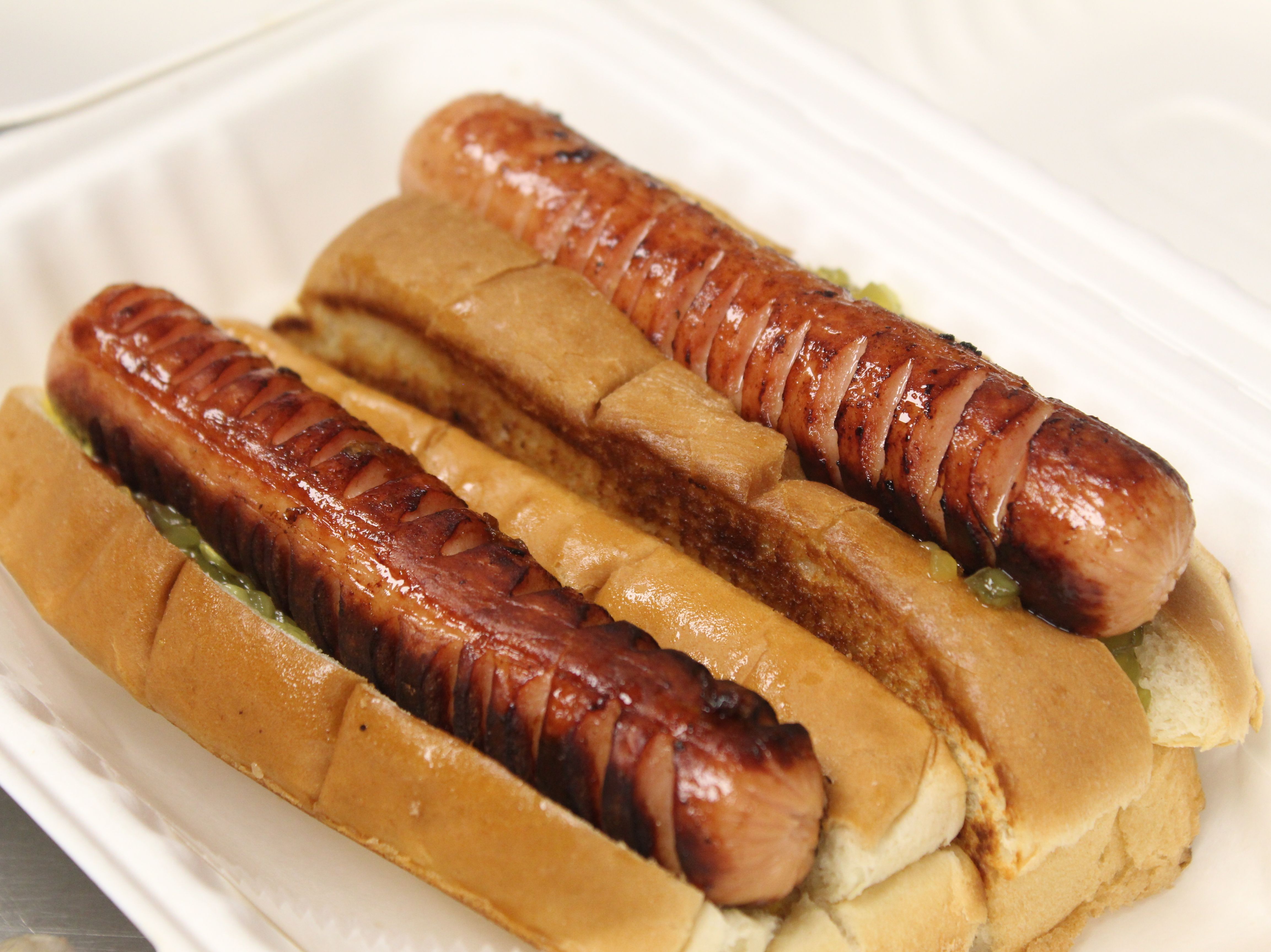 Two Hot Dogs.