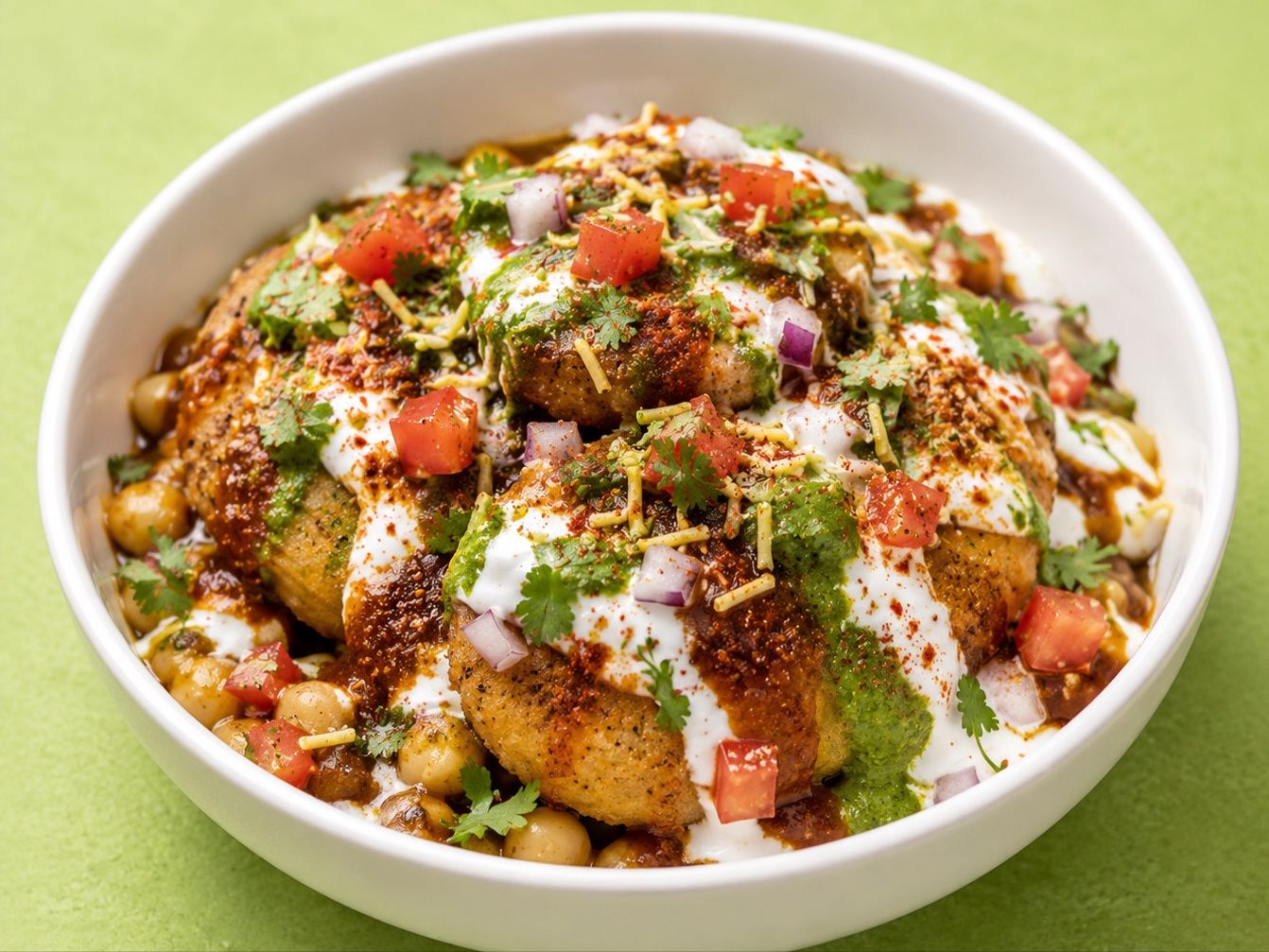 Aloo Tikki Chaat.