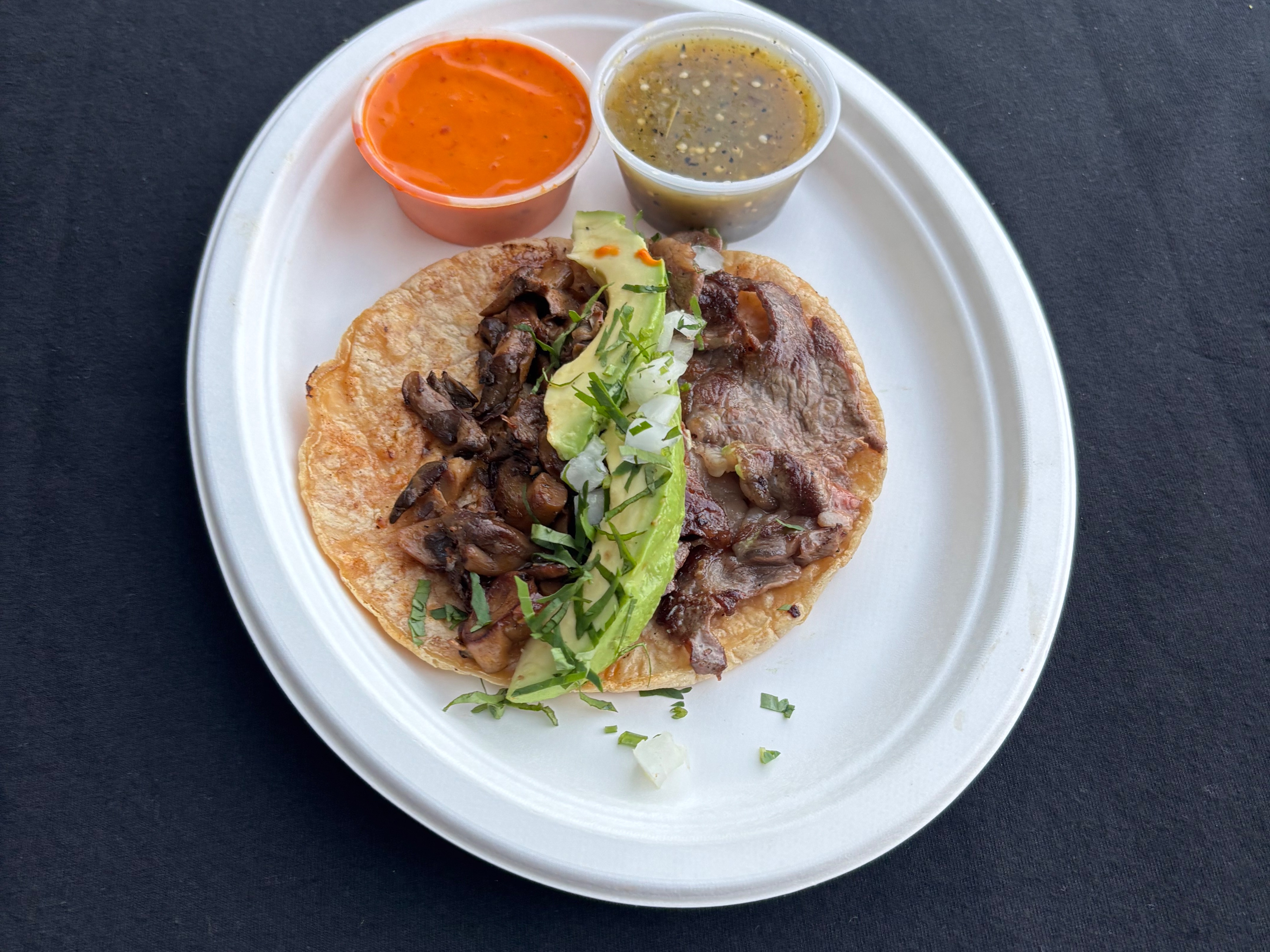 Ribeye and Mushroom Taco