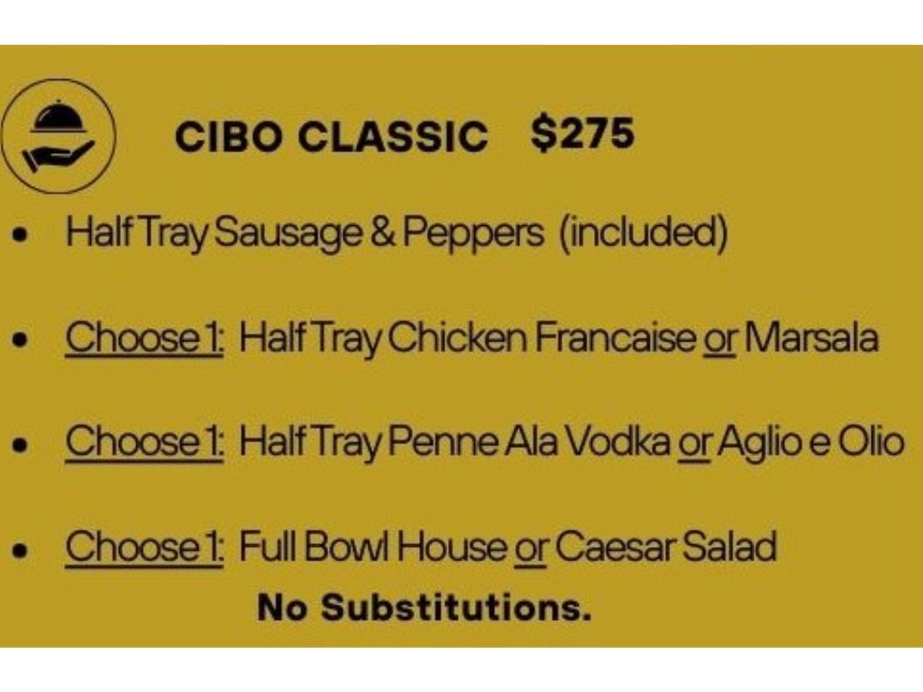 Cibo Classic Package.