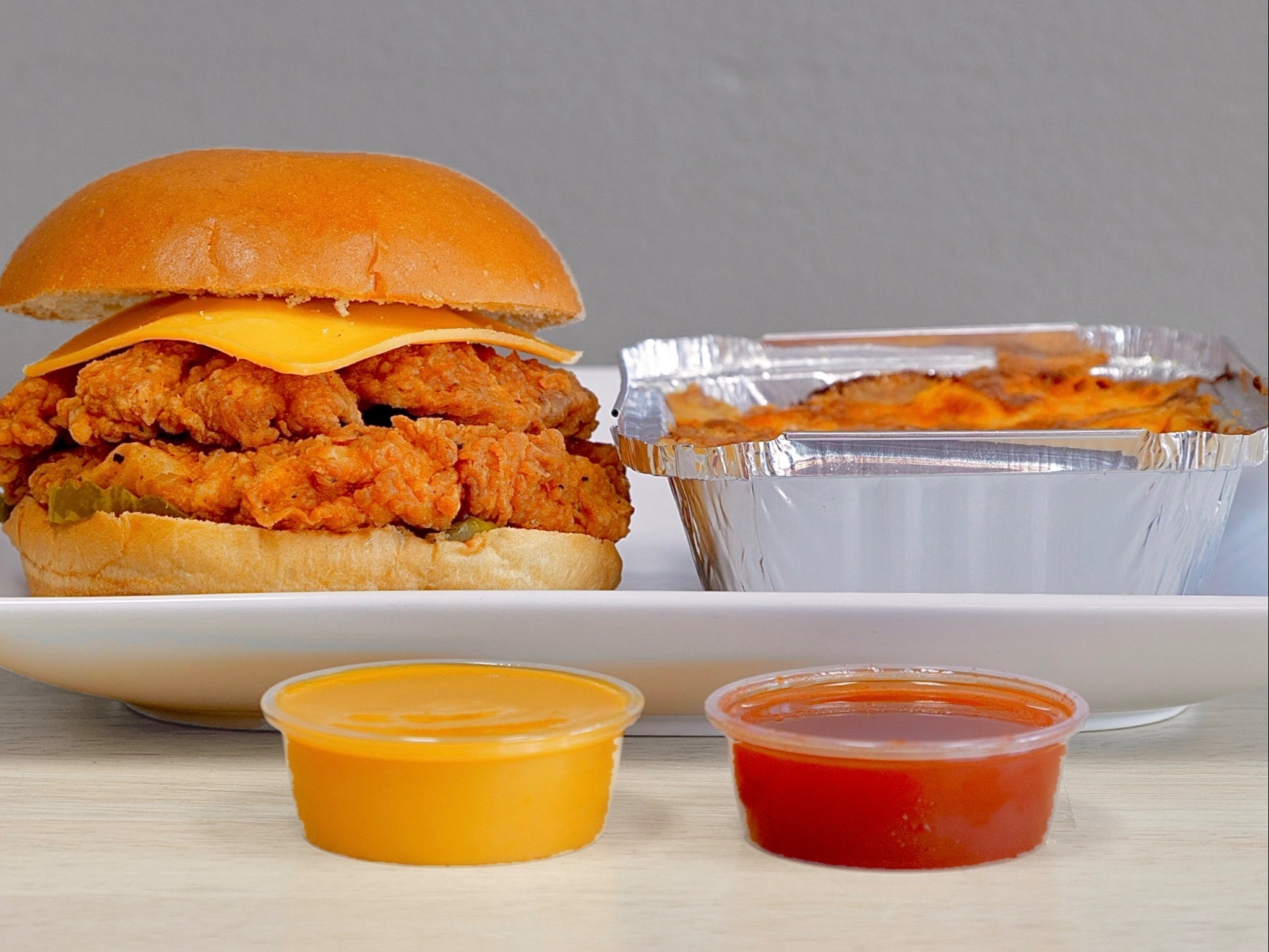 Spicy Chicken Sandwich & 1 Side.