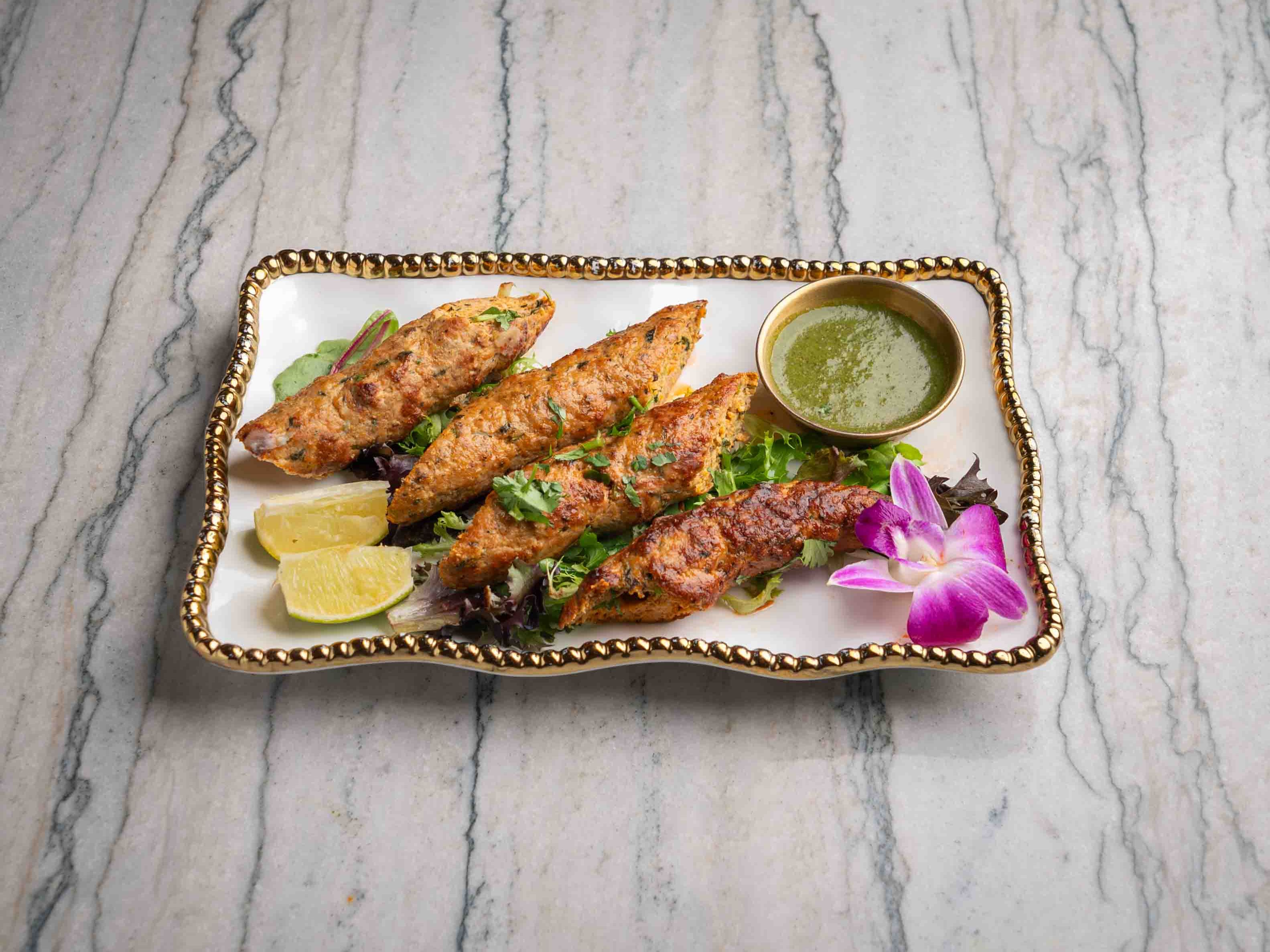 Chicken Seekh Kabab.