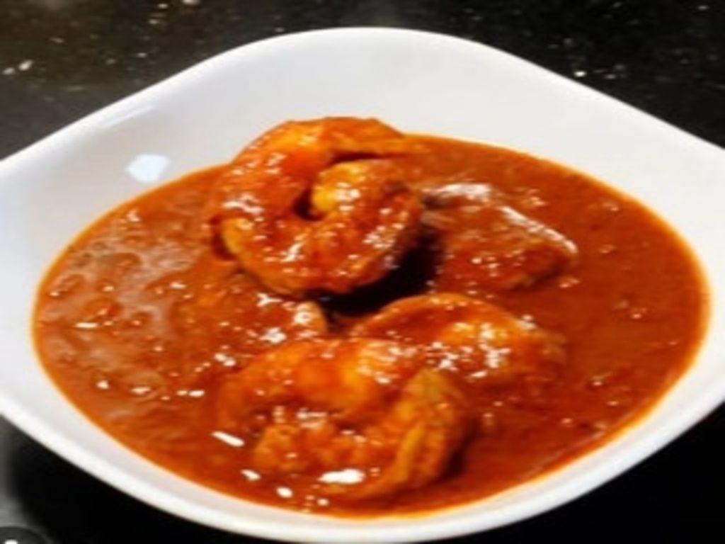 Shrimp Vindaloo Spicy.