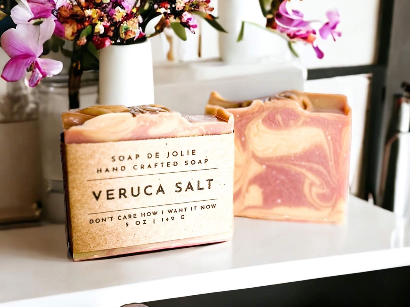 Veruca Salt_ (Sea Salt & Orchid) Cold Process Soap.