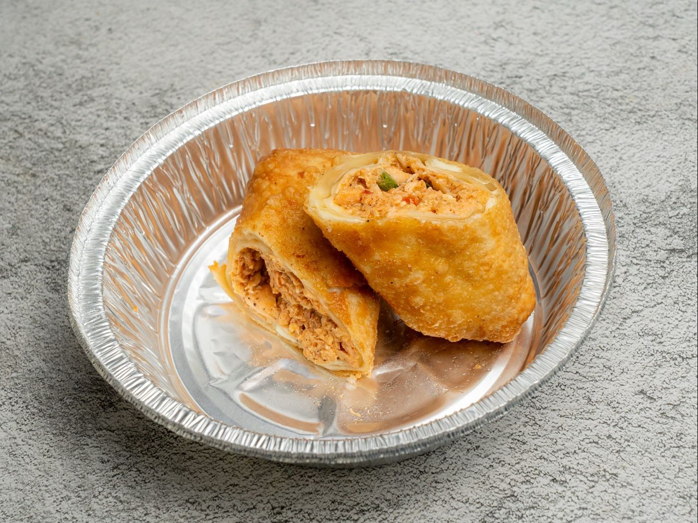 Salmon Cheesesteak Egg Roll.