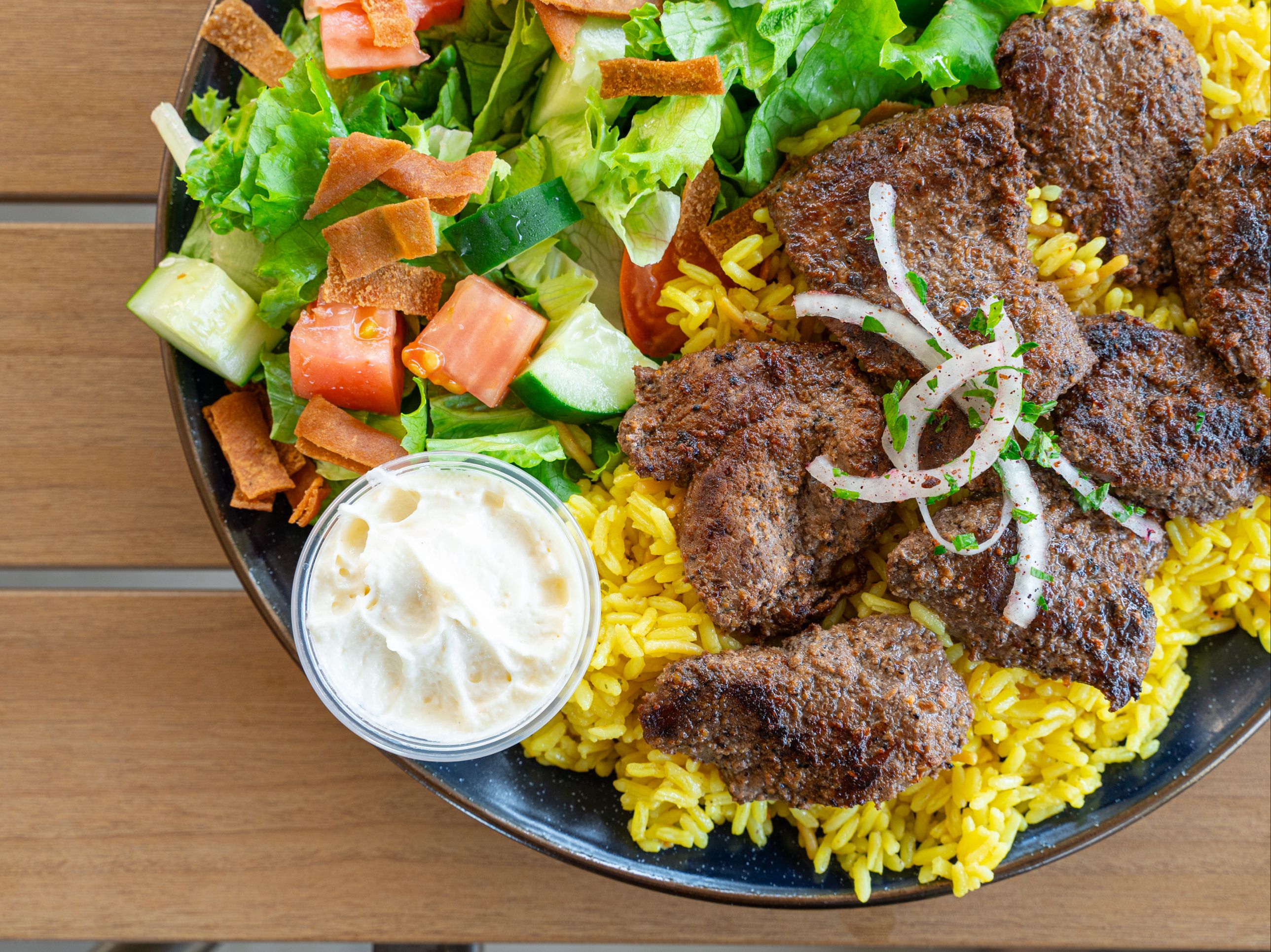 Beef Kabab Dinner.