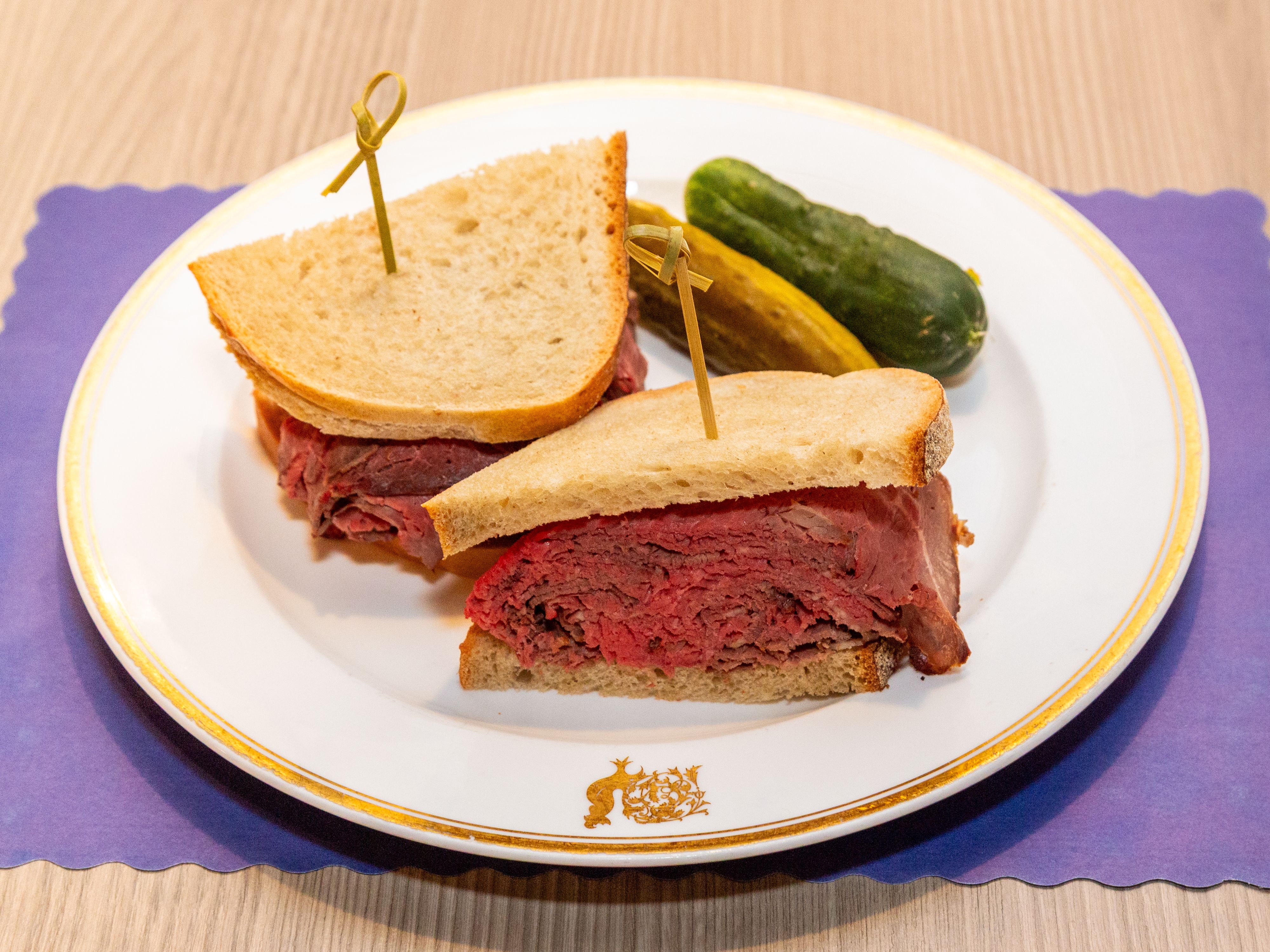 * Roast Beef Sandwich.