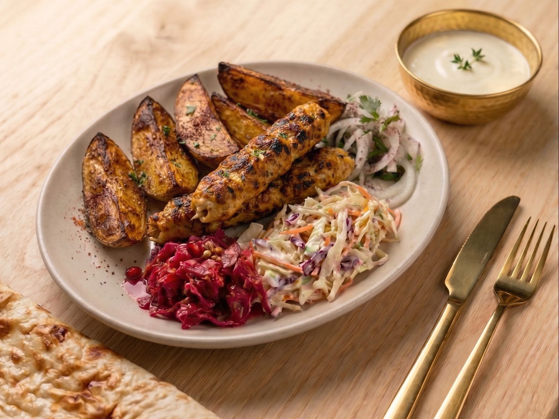 Chicken Lula Kebab.