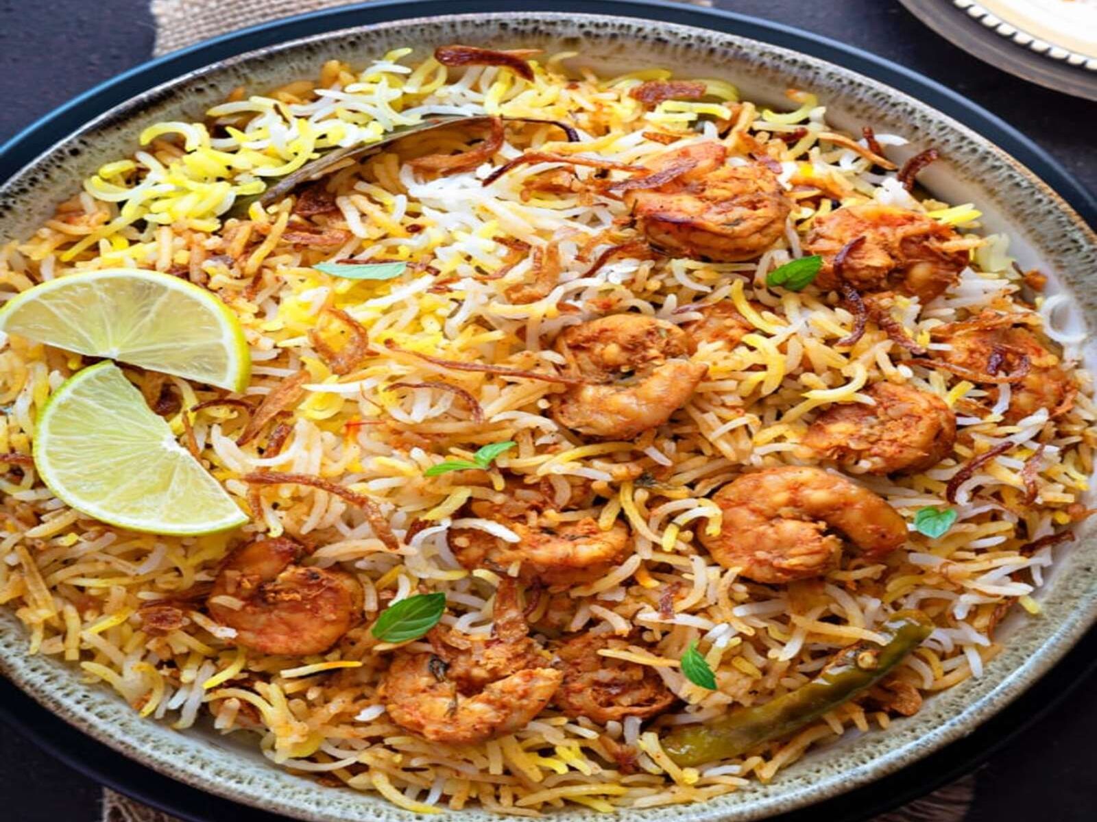 Shrimp Biryani { Starts From 12pm }