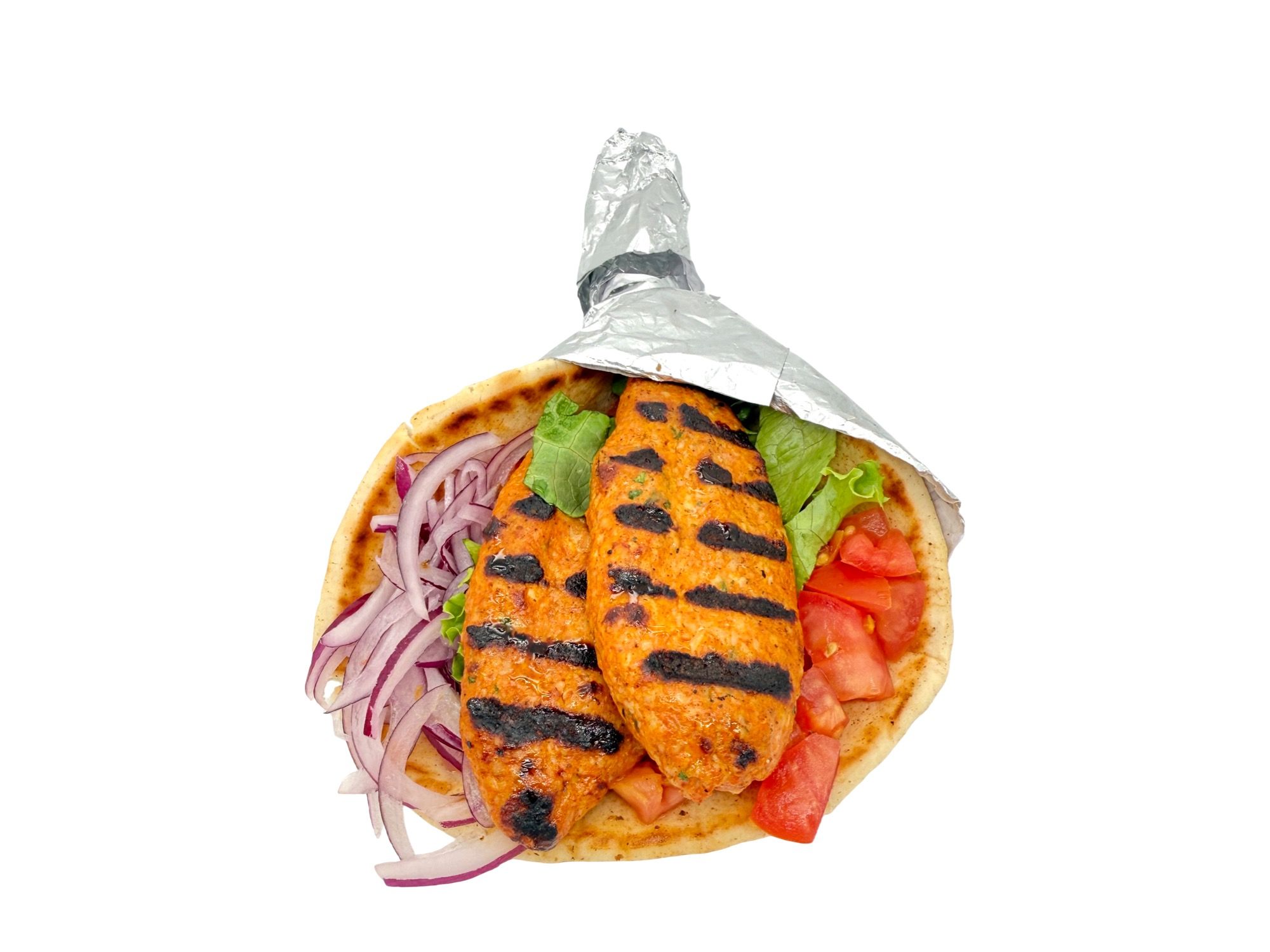 Chicken House Kabob Sandwich.