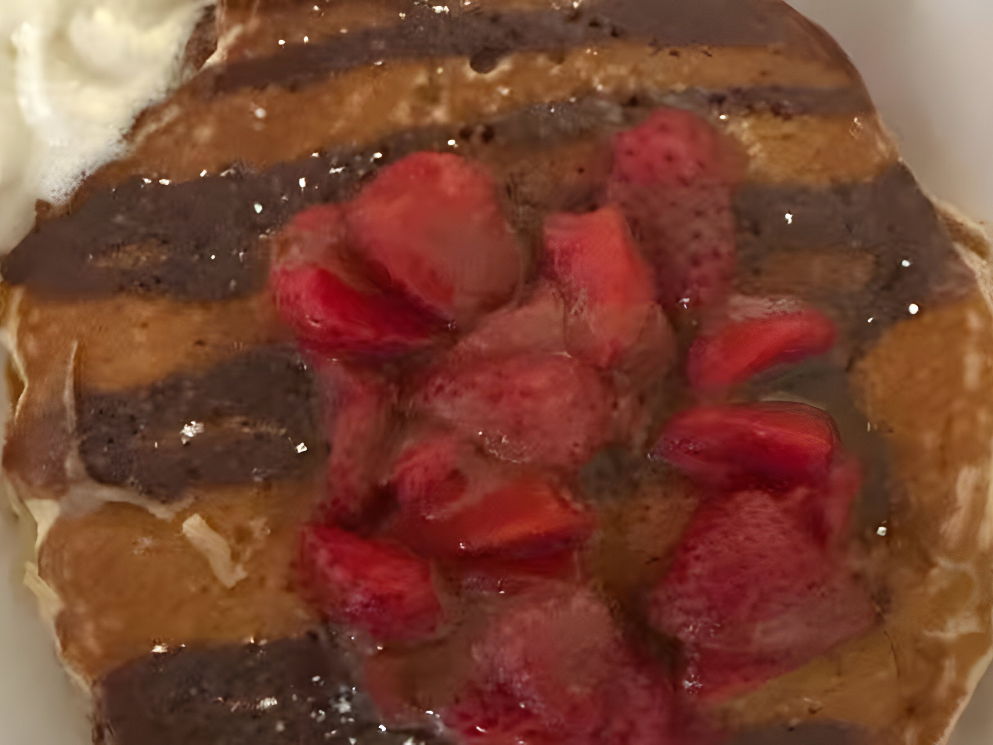 Strawberry Nutella Pancakes.