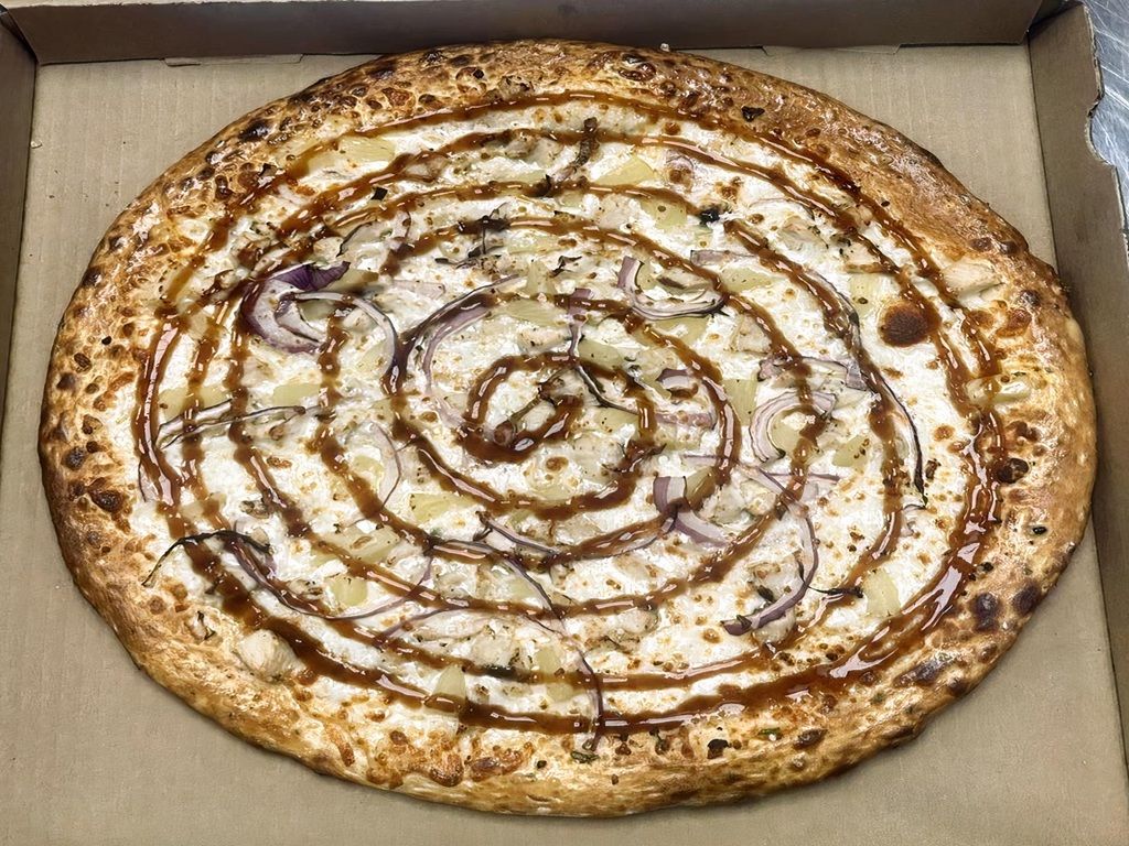 BBQ Chicken Pizza.