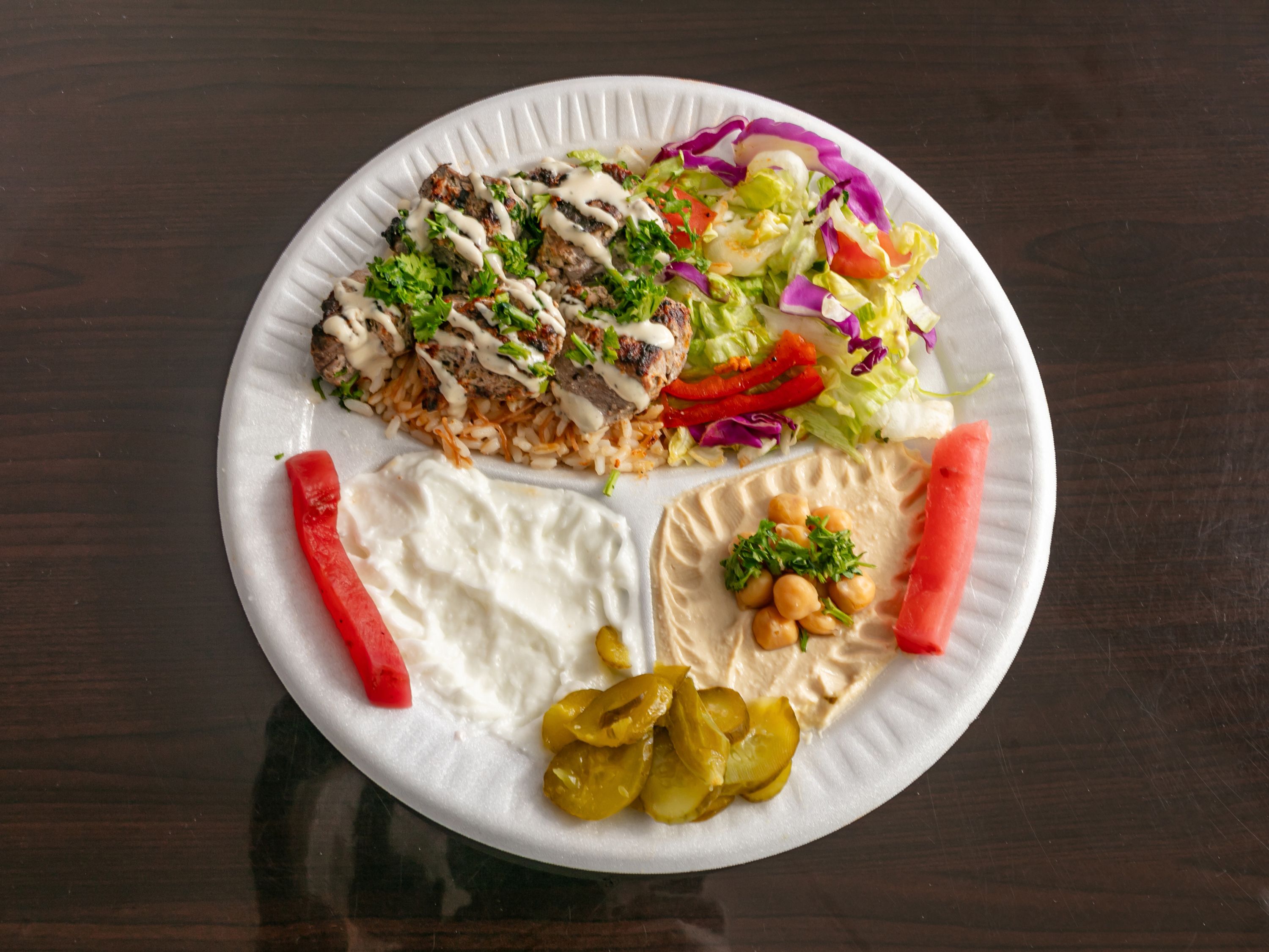Lamb Kabab Plate.