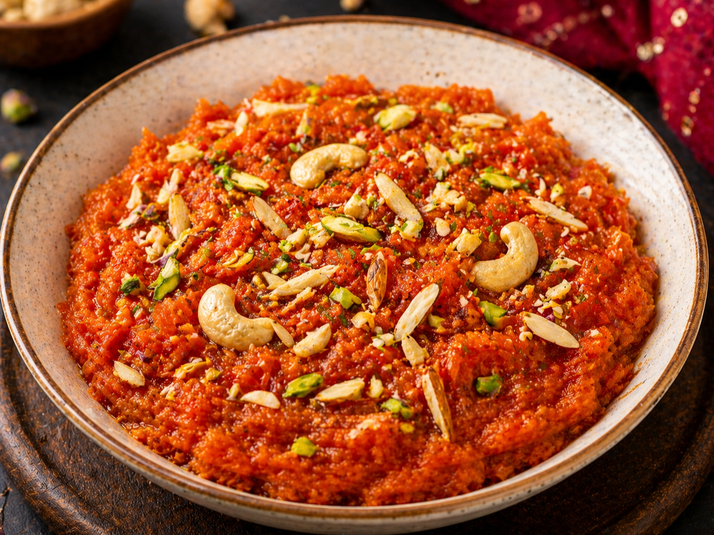 Gajar Halwa (Carrot Pudding).