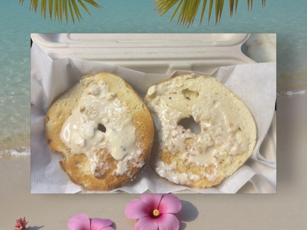 Plain Bagel w/Home Made Cream Cheese.