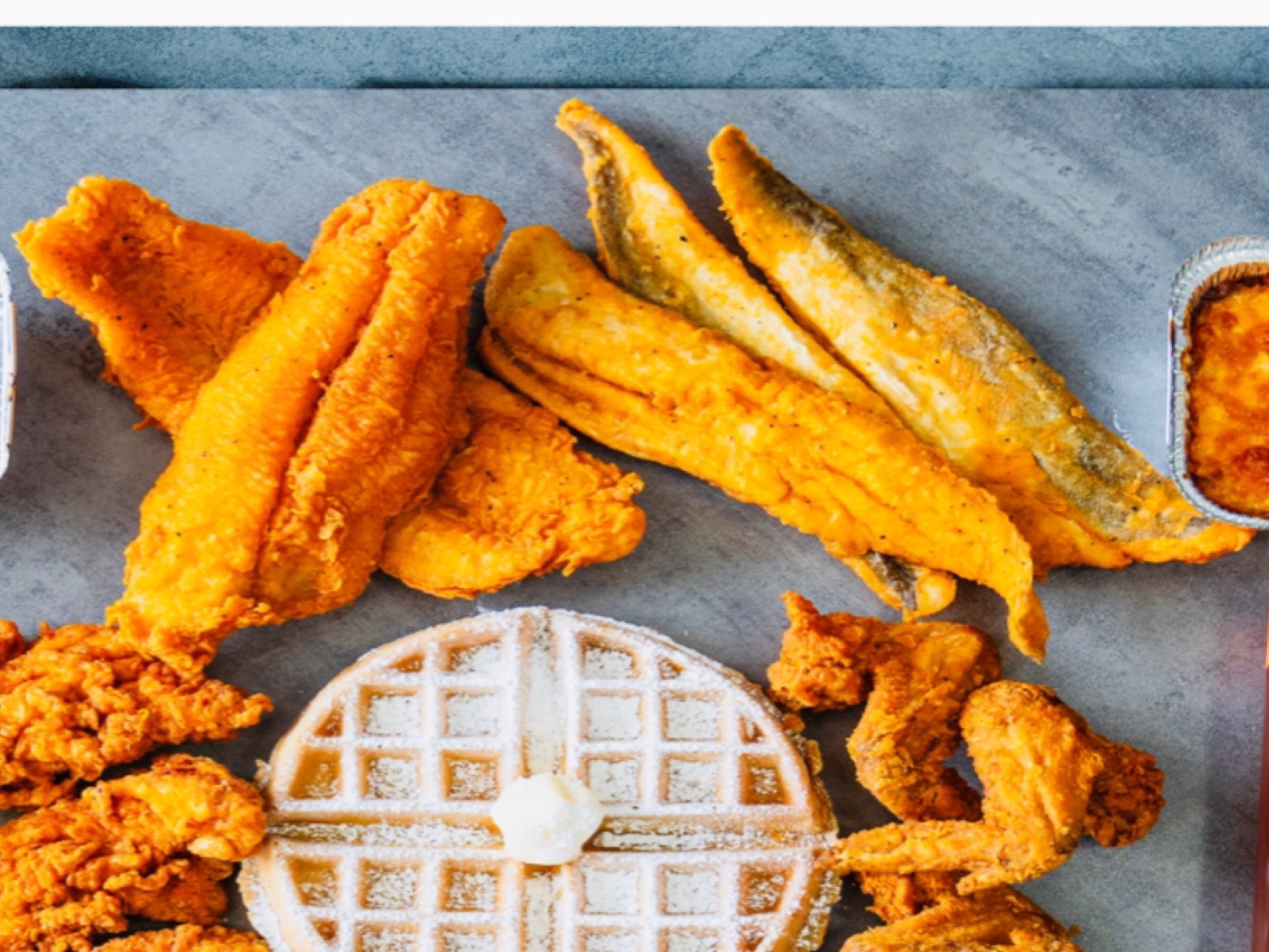 3 Whiting Fish & 1 Waffle.