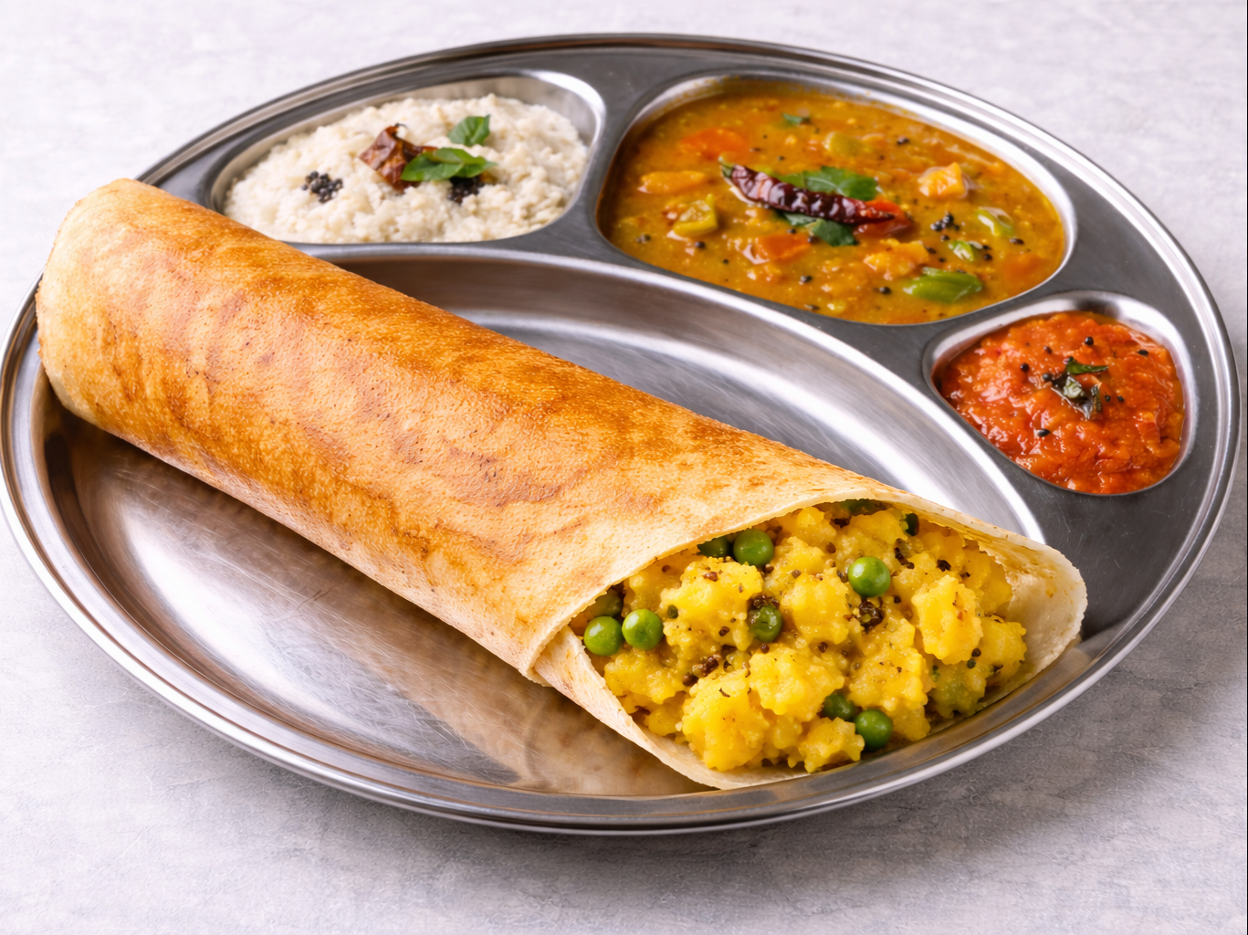 Potato Masala Dosa (V,GF,NF)