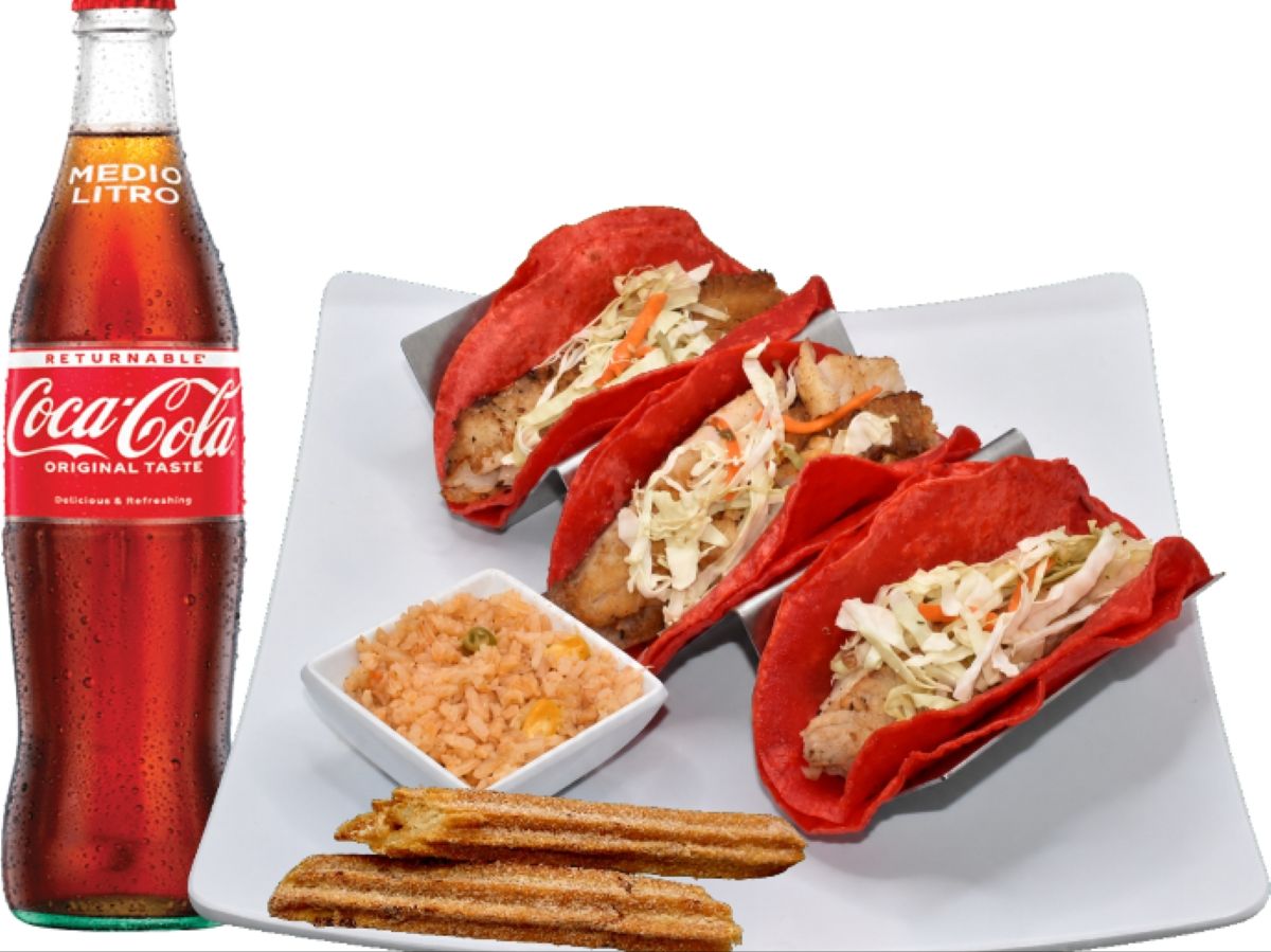 #12 La Marea ( 3  tacos Rice  and churro. )