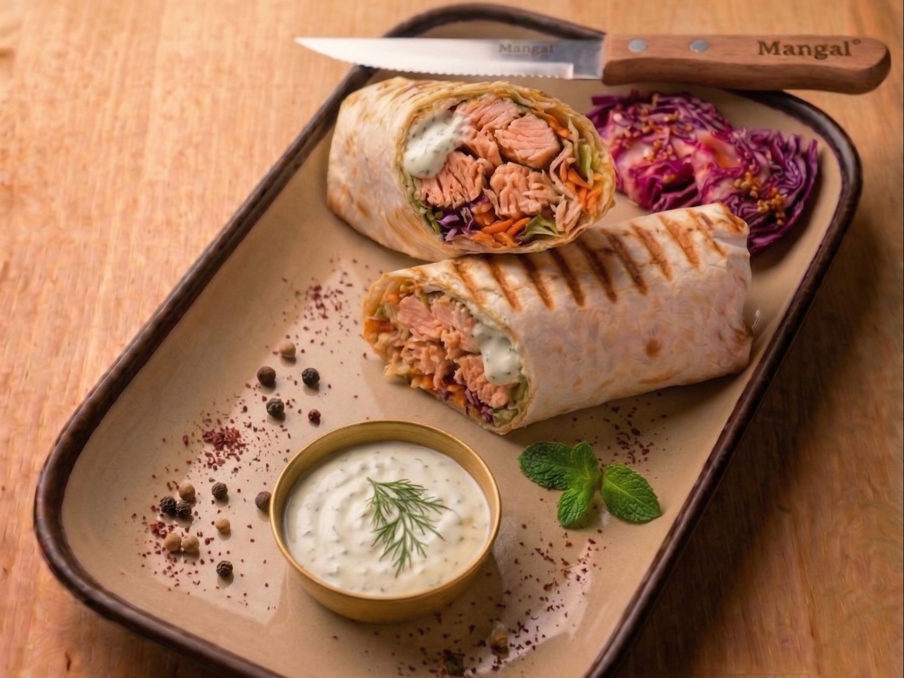 Salmon Shawarma.