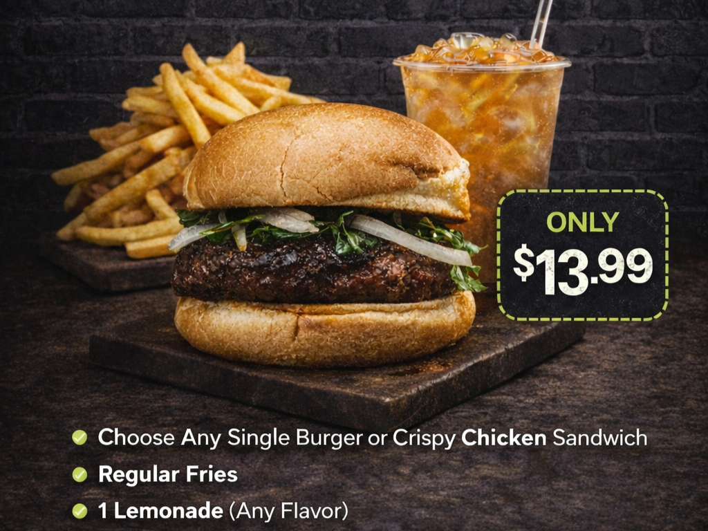 Quick Iftar Burger Combo.