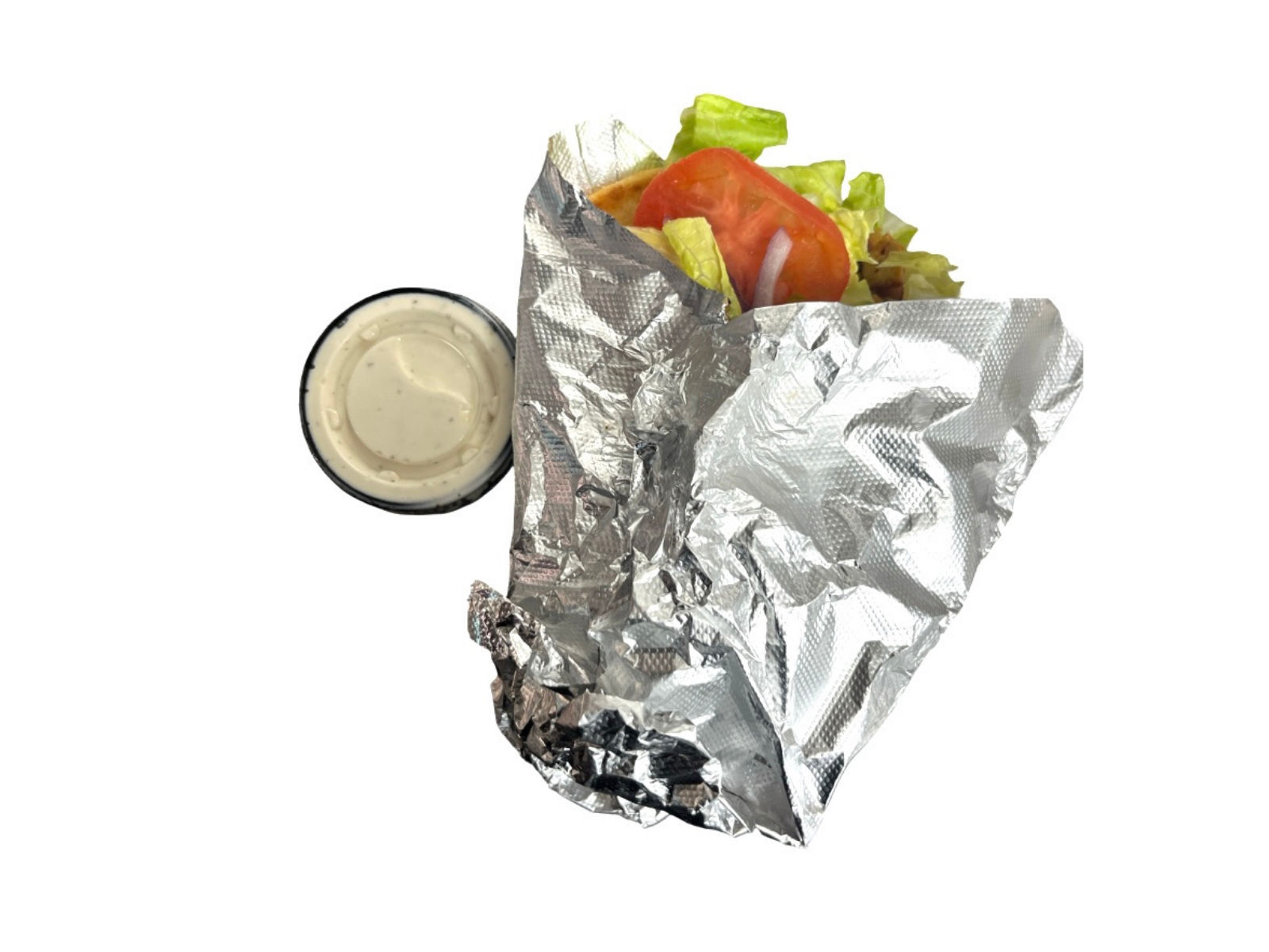 Chicken Wrap W/Fries.