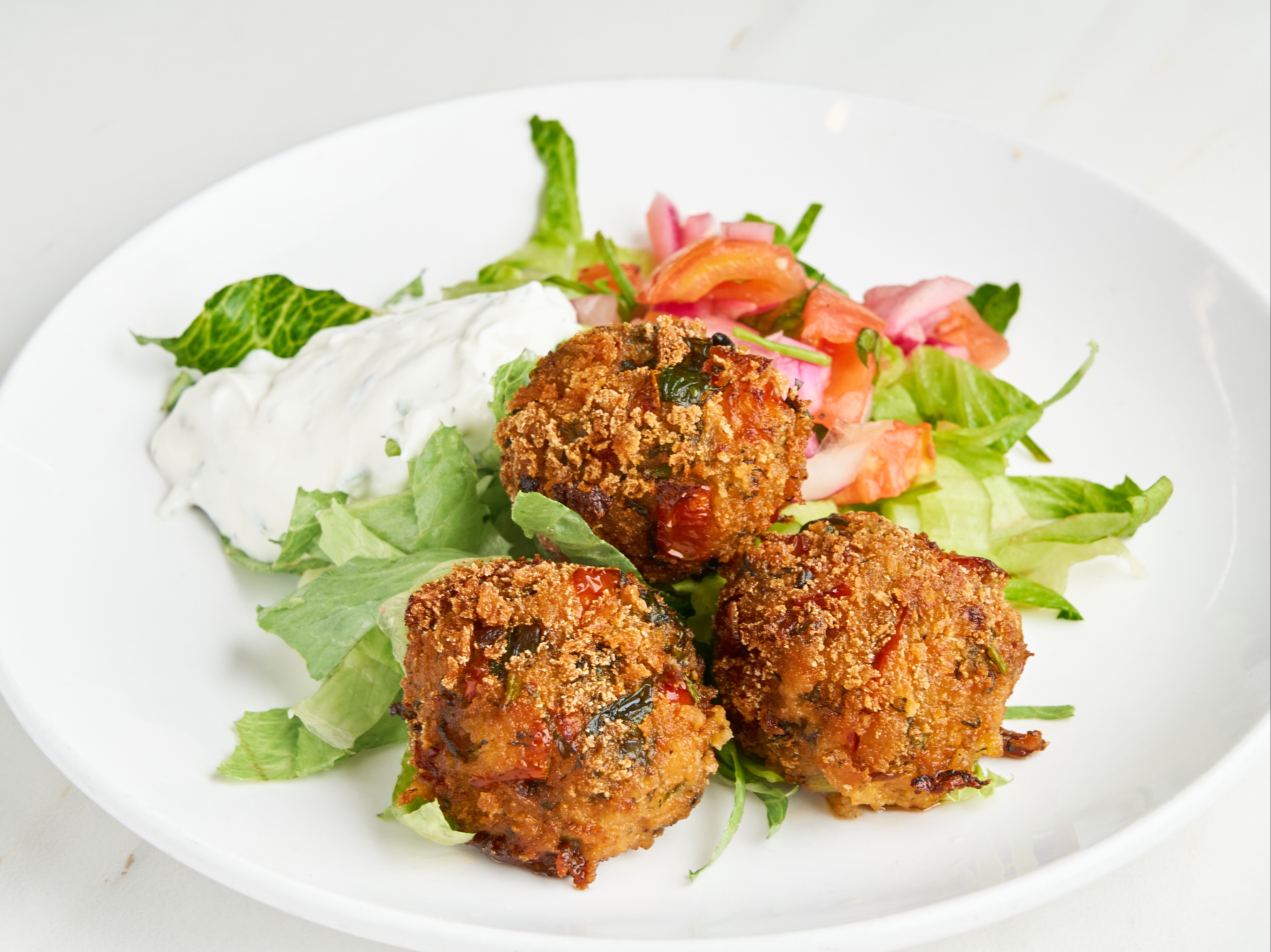 Tomato Mint Fritters.